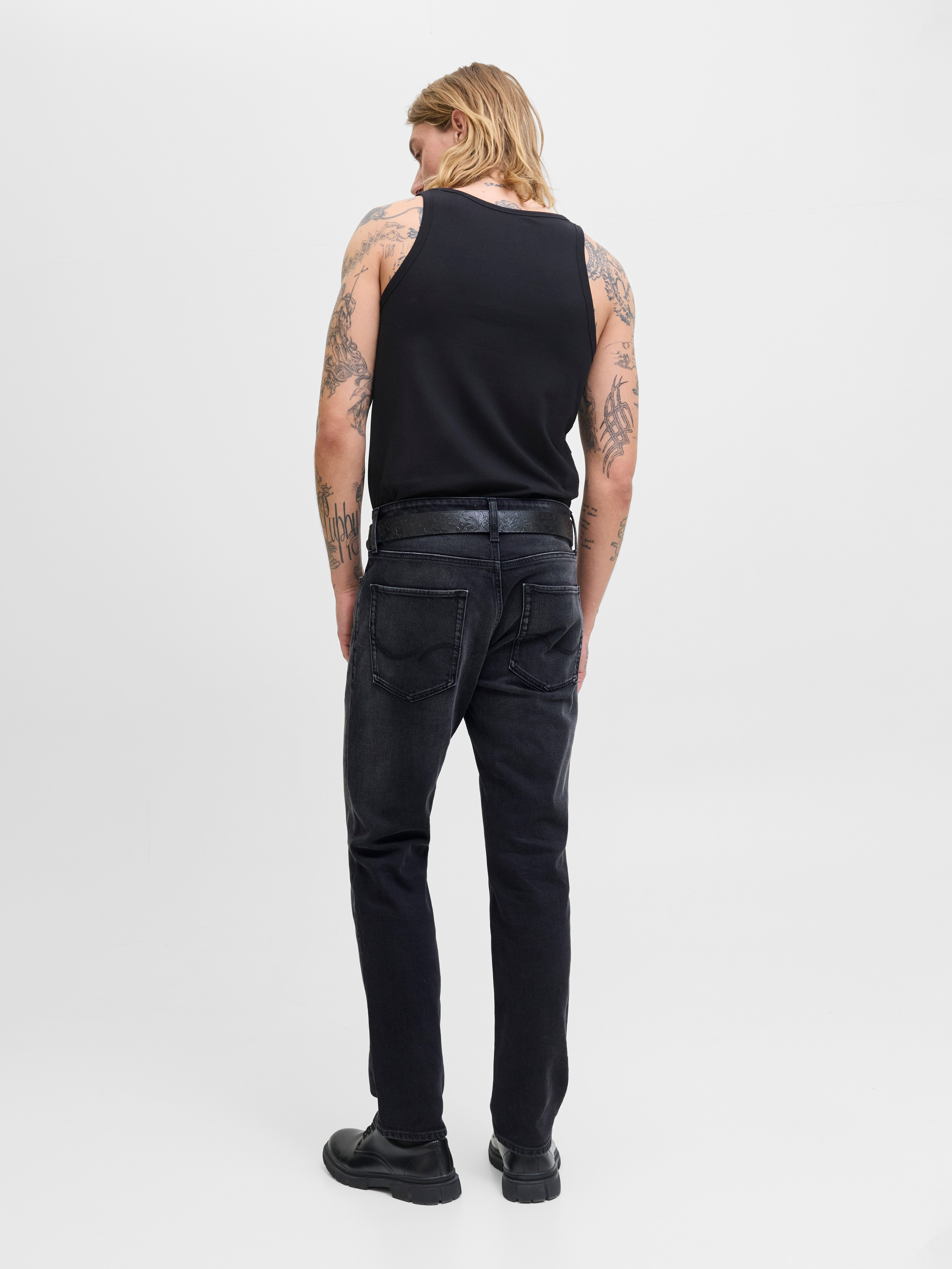 Jack & Jones Regular fit jeans JJICLARK in used-look, stretchcomfort en lage taille