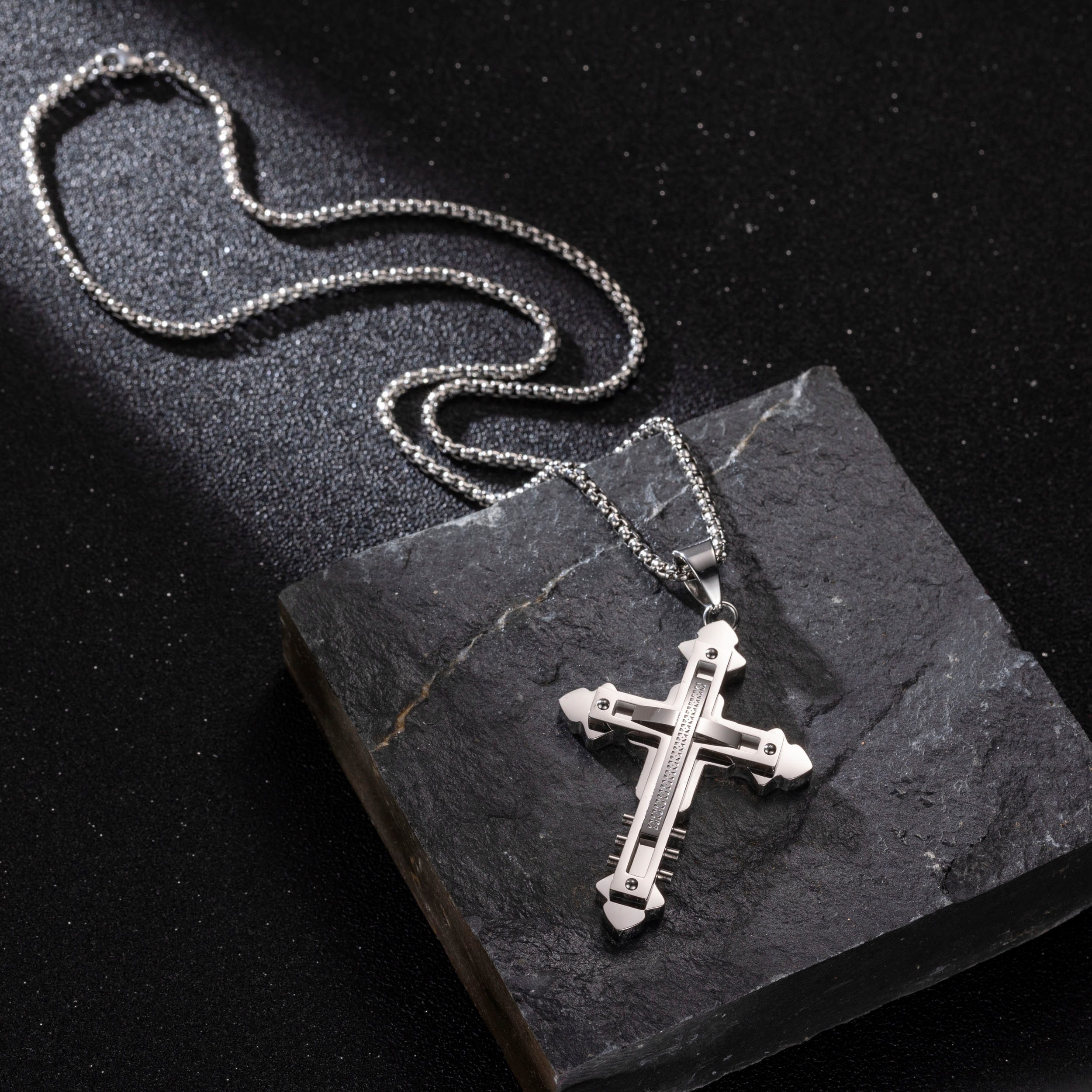 Firetti Ketting met hanger Sieraden cadeau roestvrijstalen halssieraden halsketting venezianerkette kruis