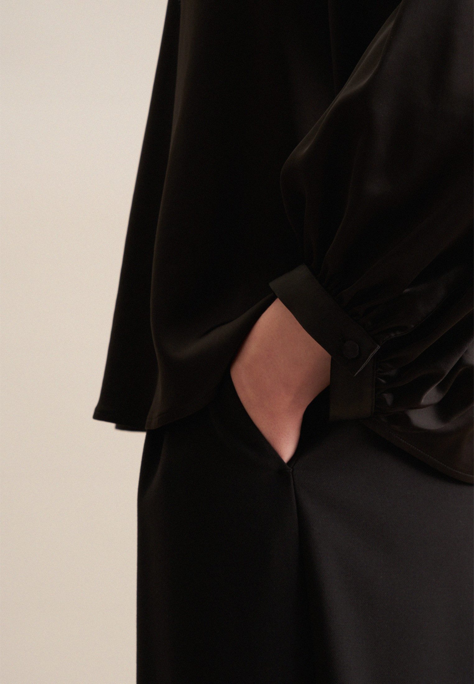 seidensticker Klassieke blouse Zwarte roos