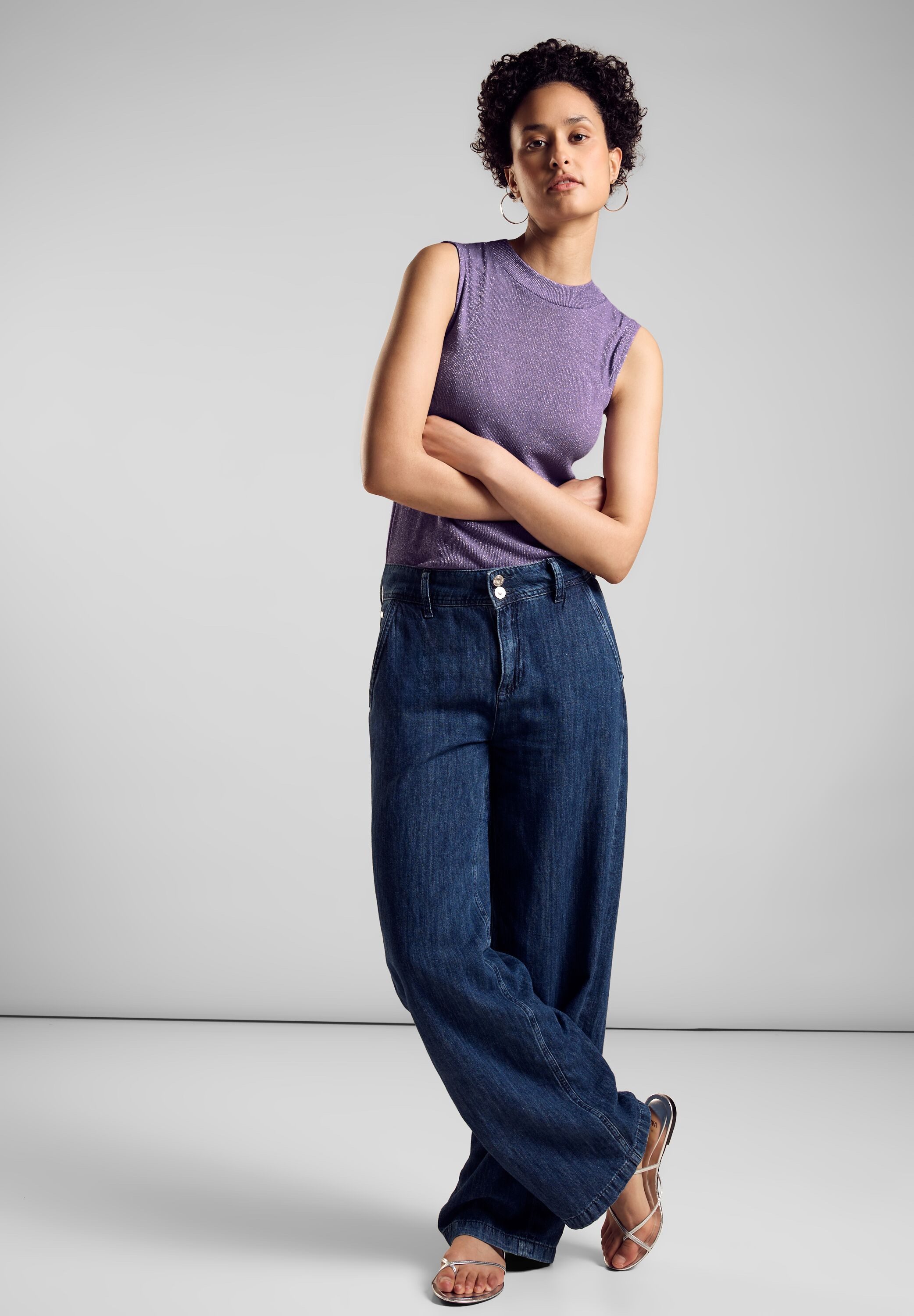 STREET ONE Shirttop met glanseffect
