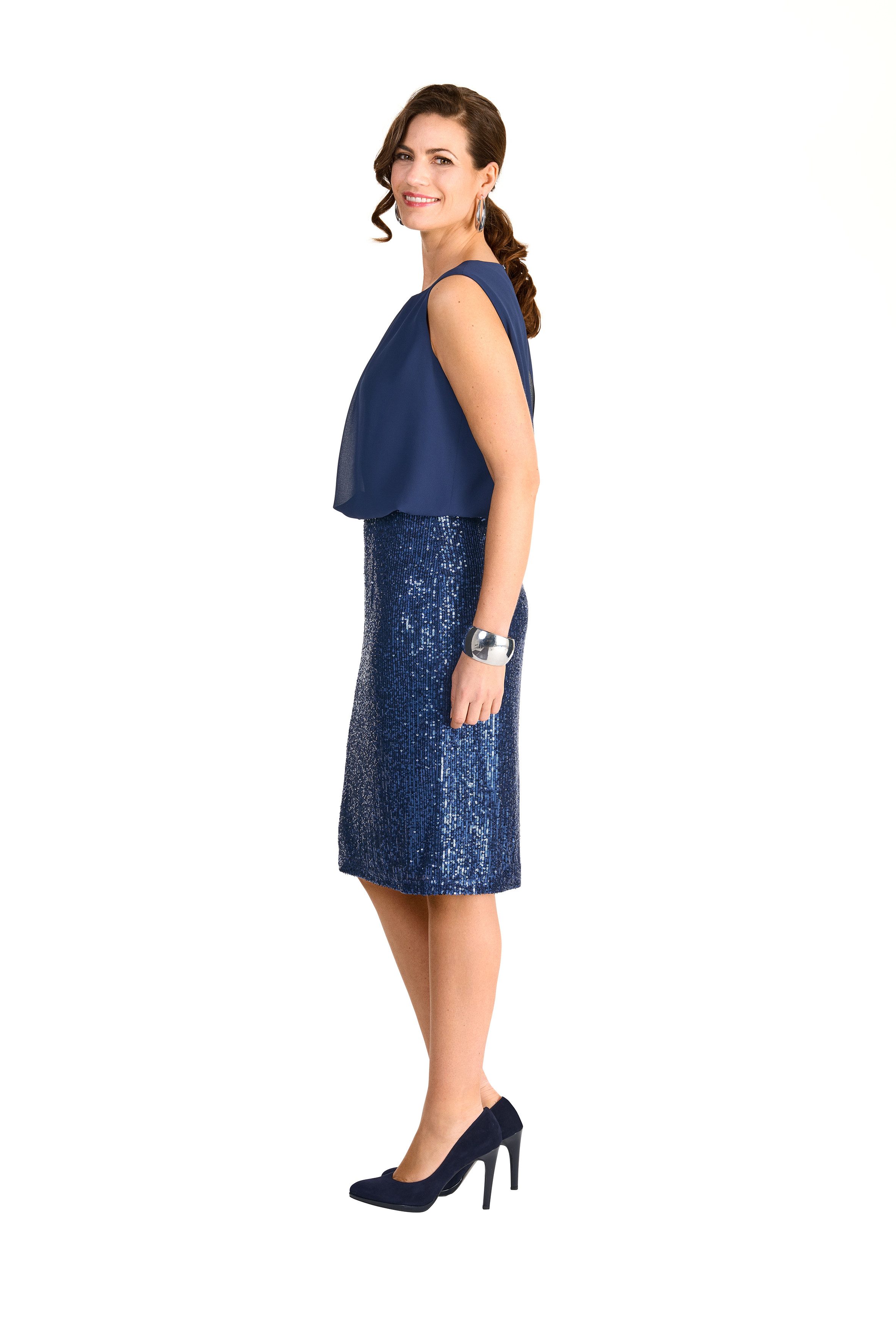 HERMANN LANGE Collection 2-in-1-jurk met paillettenrok