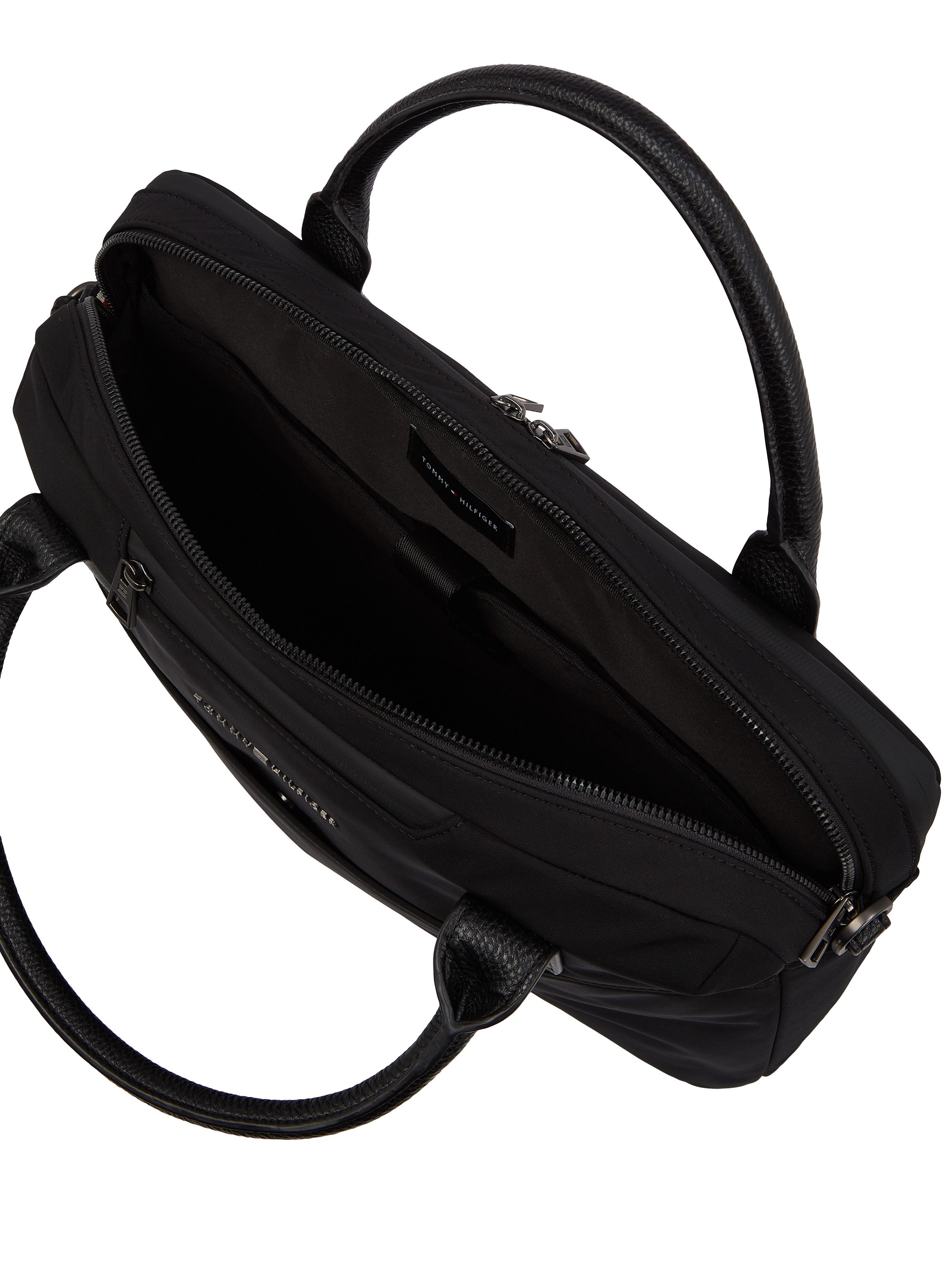 Tommy Hilfiger Laptoptas TH NYLON COMPUTER BAG , heren handtas, schoudertas met afneembare schouderriem
