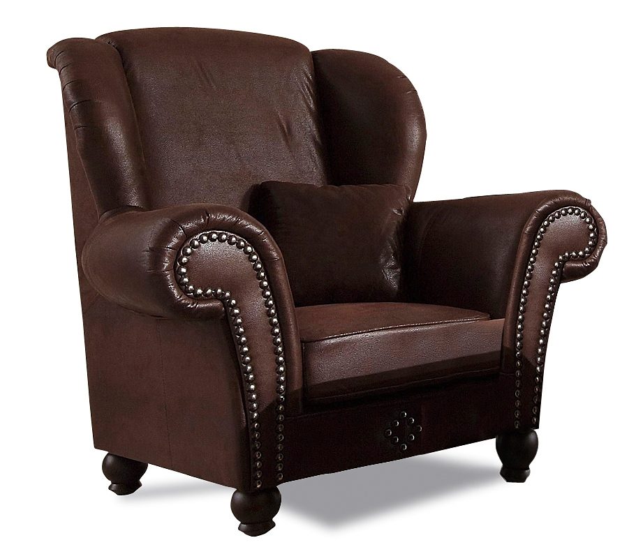 Home affaire Fauteuil King George fauteuil met decoratieve nagels