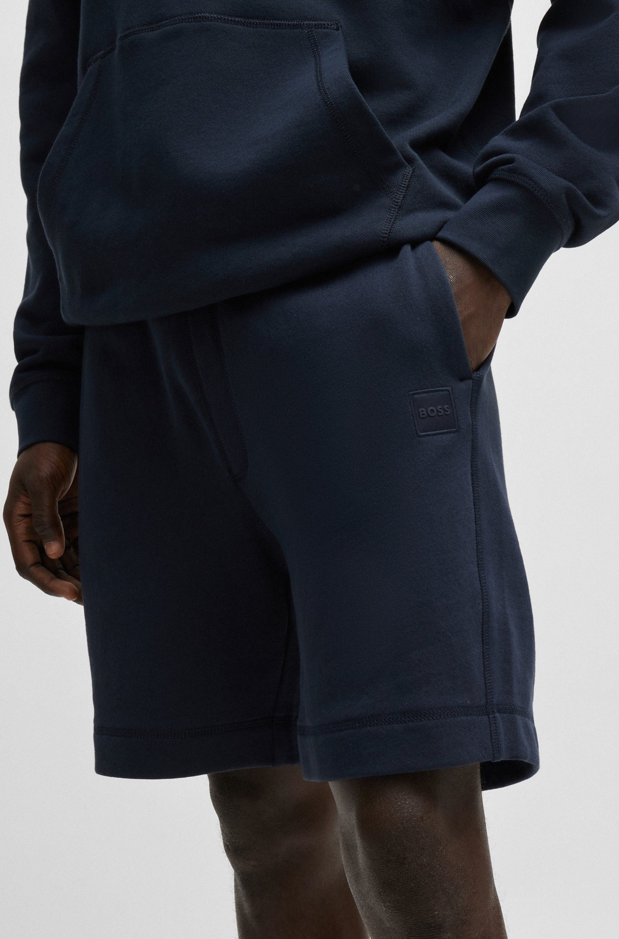 Boss Orange Sweatshort Sewalk met boss-merklabel