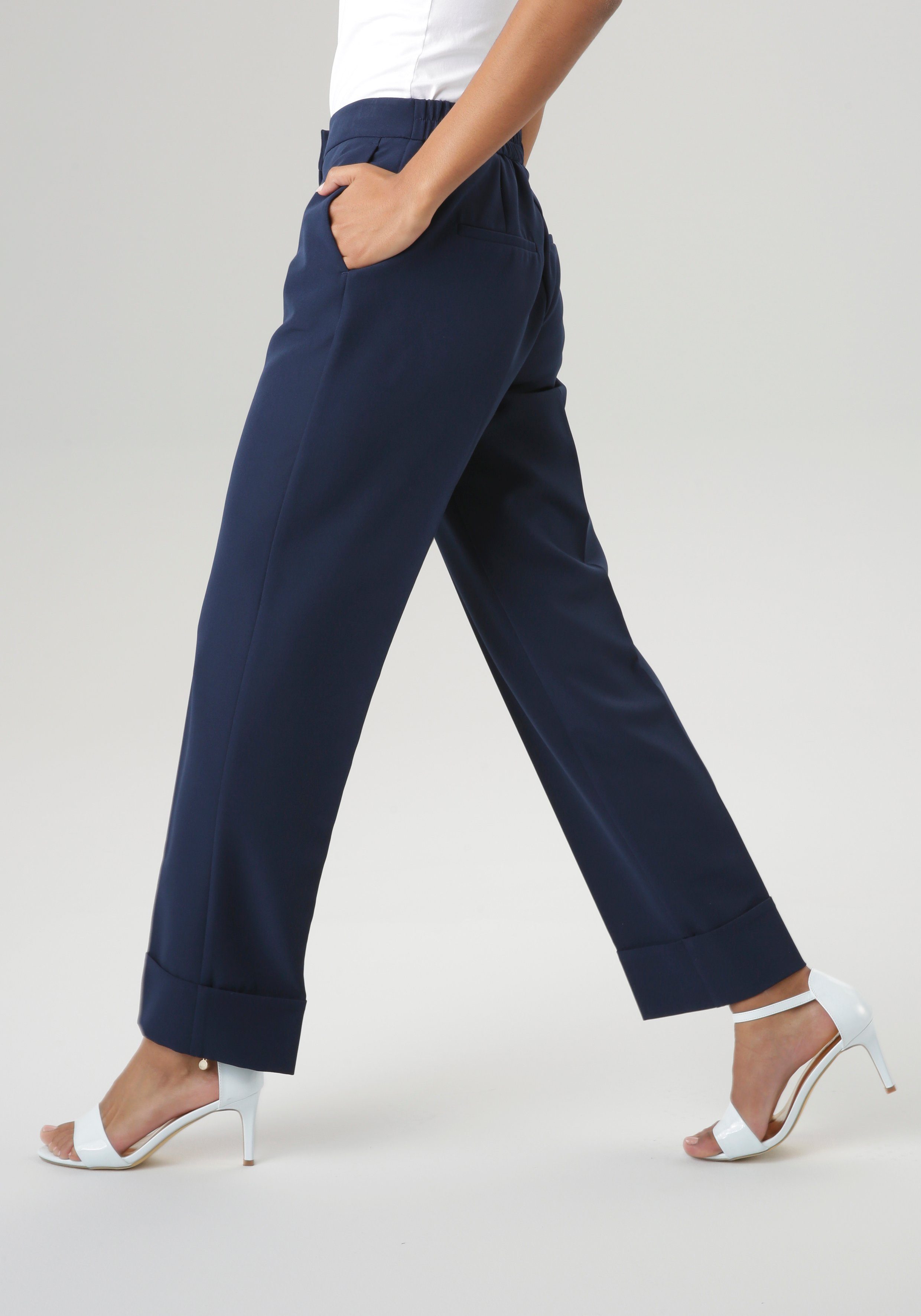 Aniston SELECTED Pantalon met persplooien