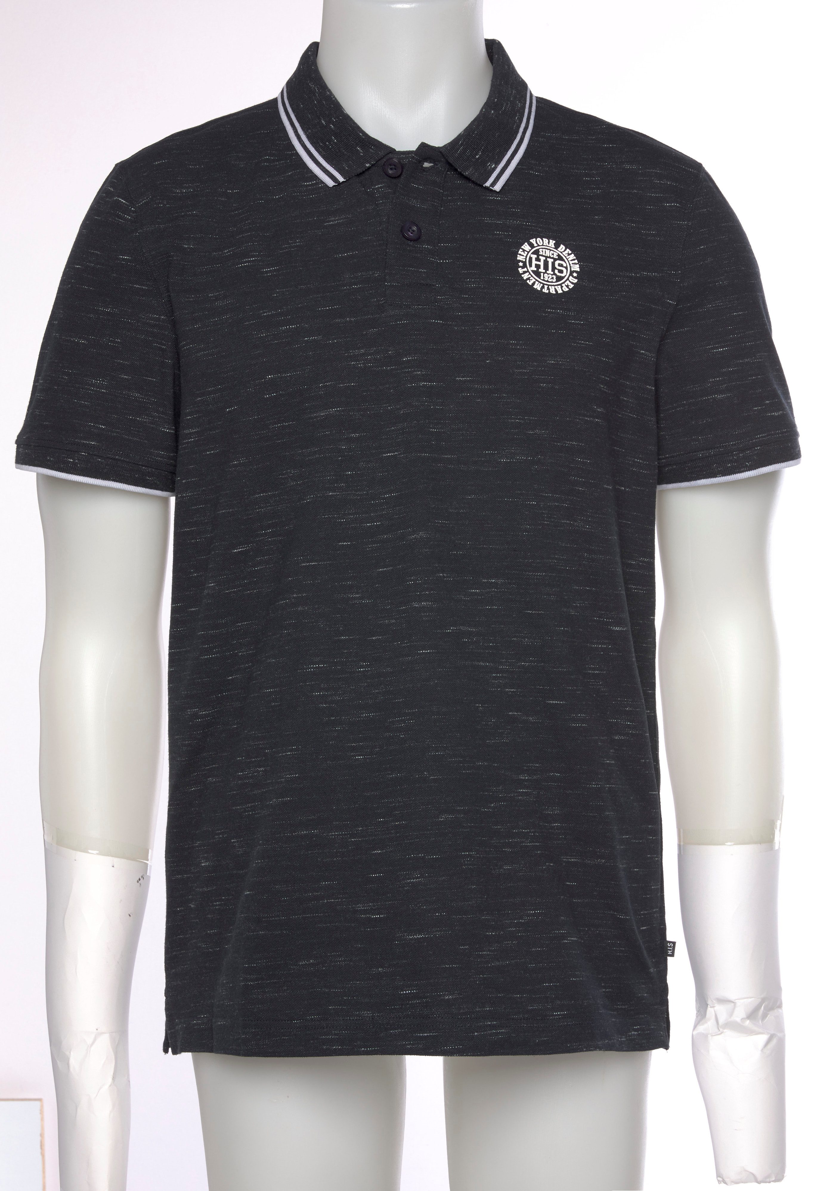 H.I.S Poloshirt korte mouwen, smal gesneden, met polokraag