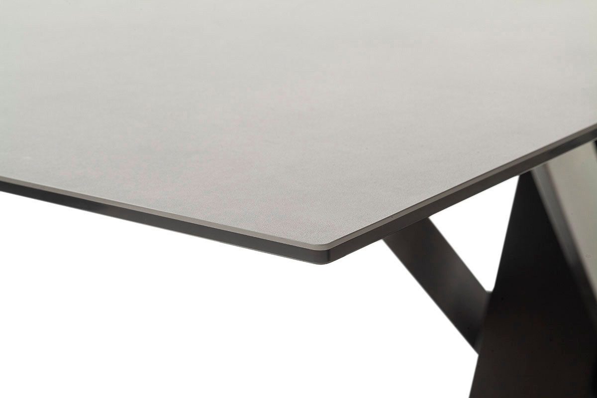 MCA furniture Eettafel MASSARO tafel met voet 160-210 cm Keramiek, metaal, synchronisatie-uittrekmechanisme, uittrekbaar, 6-8 personen