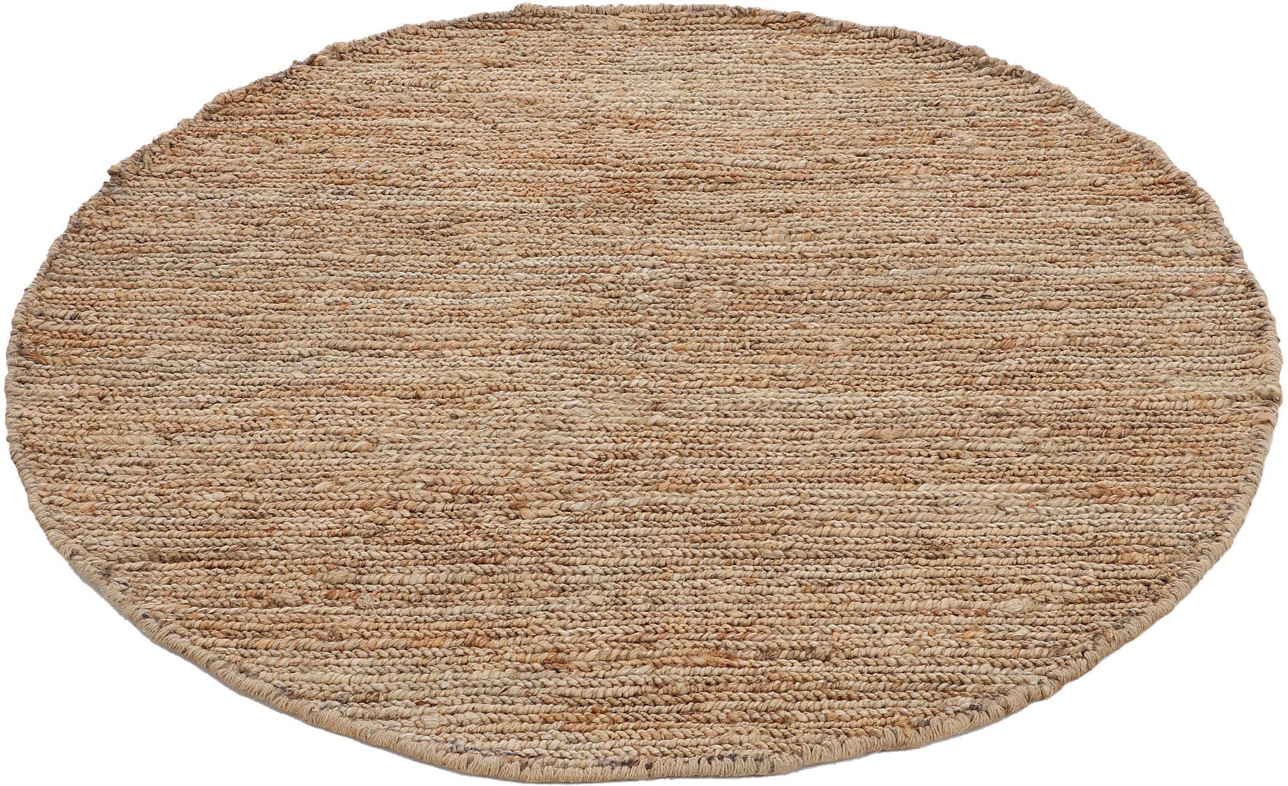carpetfine Vloerkleed Nala jute tapijt van natuurlijke vezels keerbaar, van 100% jute, in vele maten en modellen, vierkant, rond