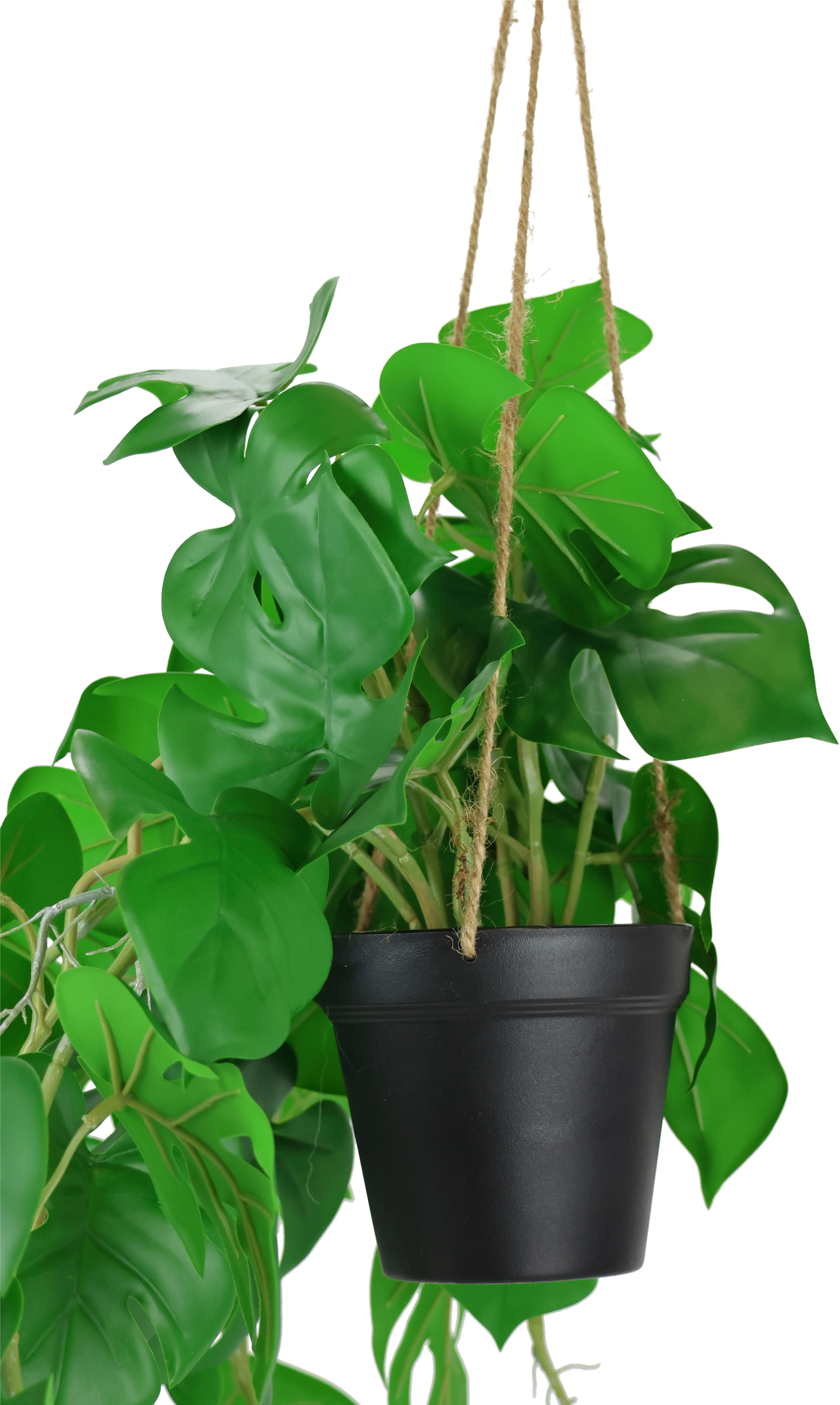 I.GE.A. Kunstplant Kunstmatige monstera hangende splitphilo hangmand Kamerplant struik decorplant groenplant zijdenplant decorplant (1 stuk)