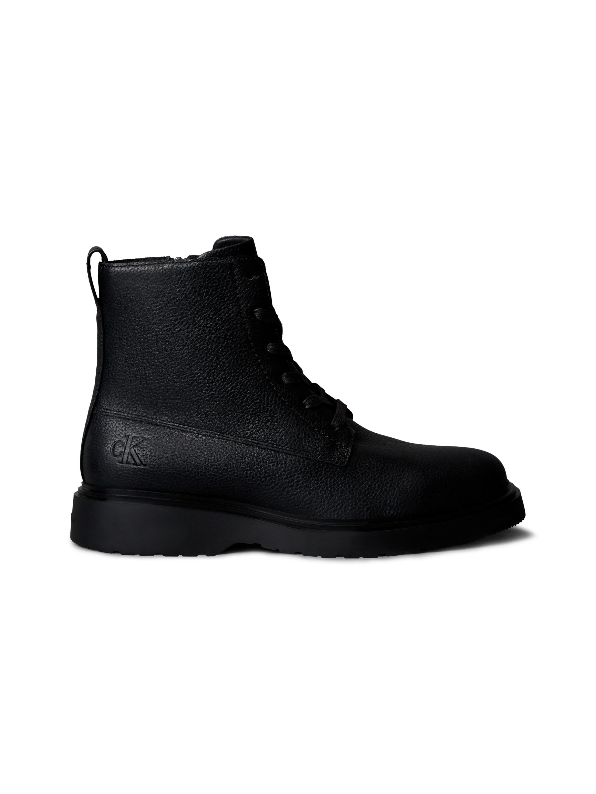 Calvin Klein Veterschoenen COMBAT ESS LACE UP ZIP BOOT LTH Veterenkellaars, Casual-boots met ritssluiting