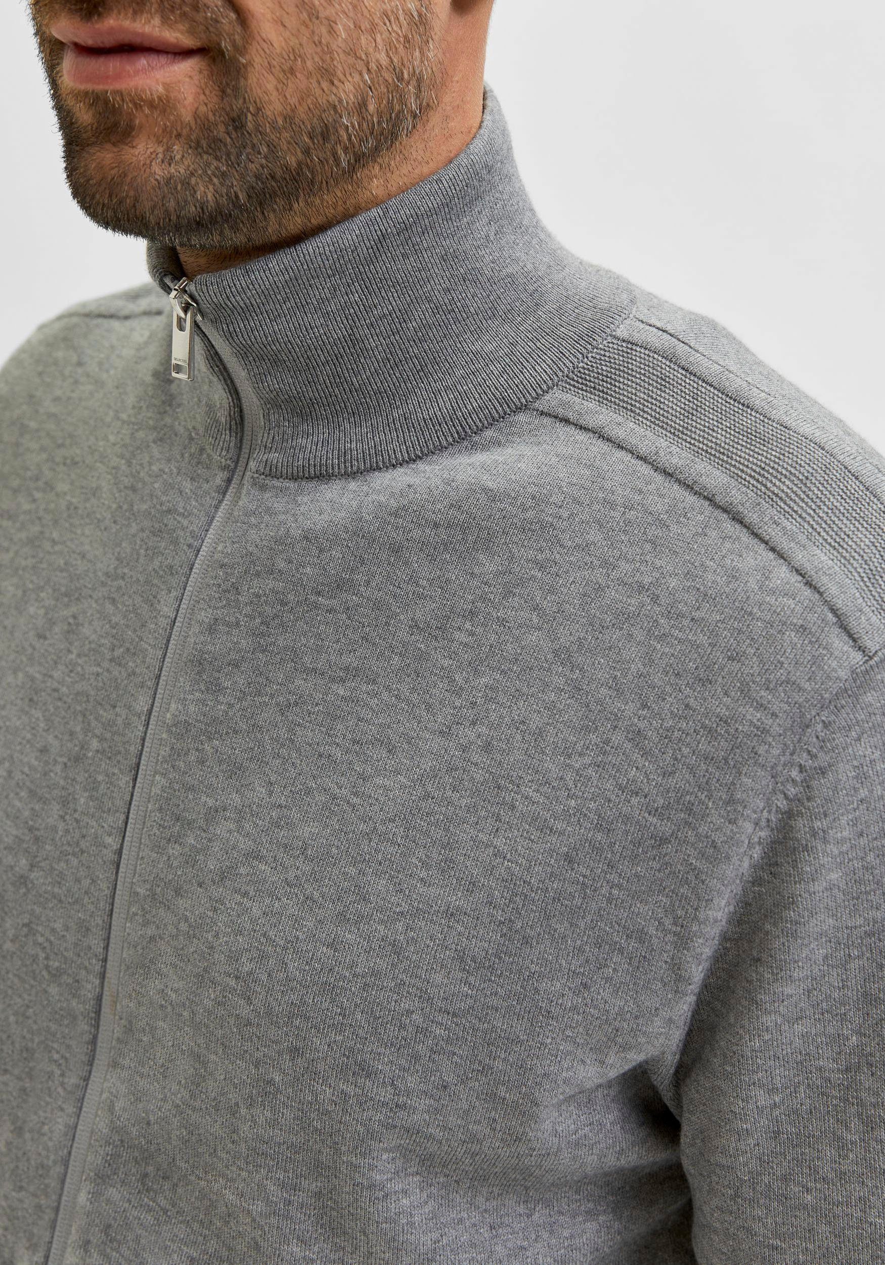 SELECTED HOMME Vest SLHBERG FULL ZIP CARDIGAN NOOS