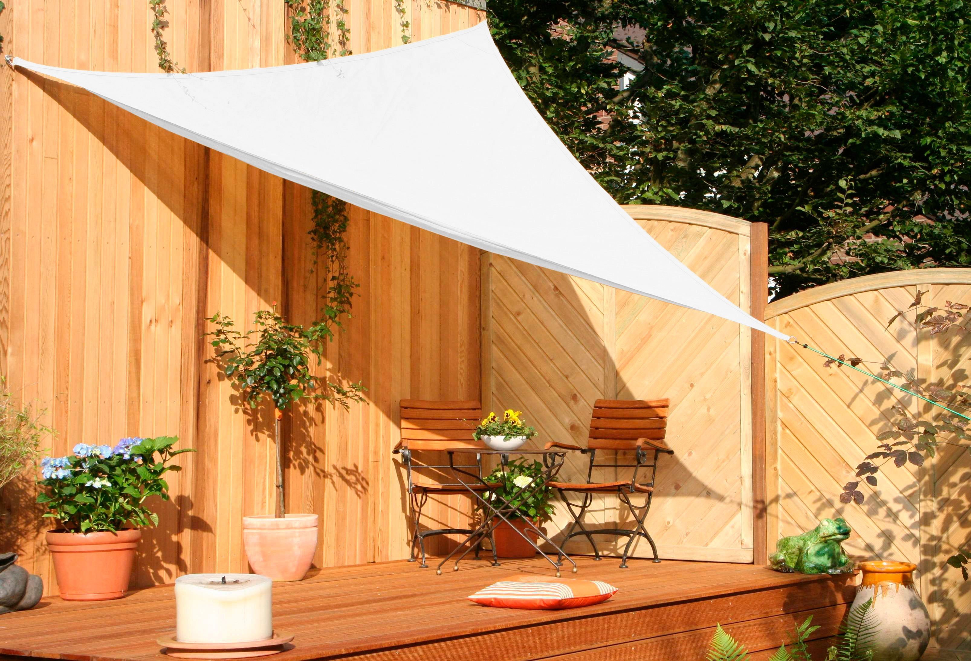 Floracord Schaduwdoek Driehoek B: 360 cm, crème wit zonneschermen