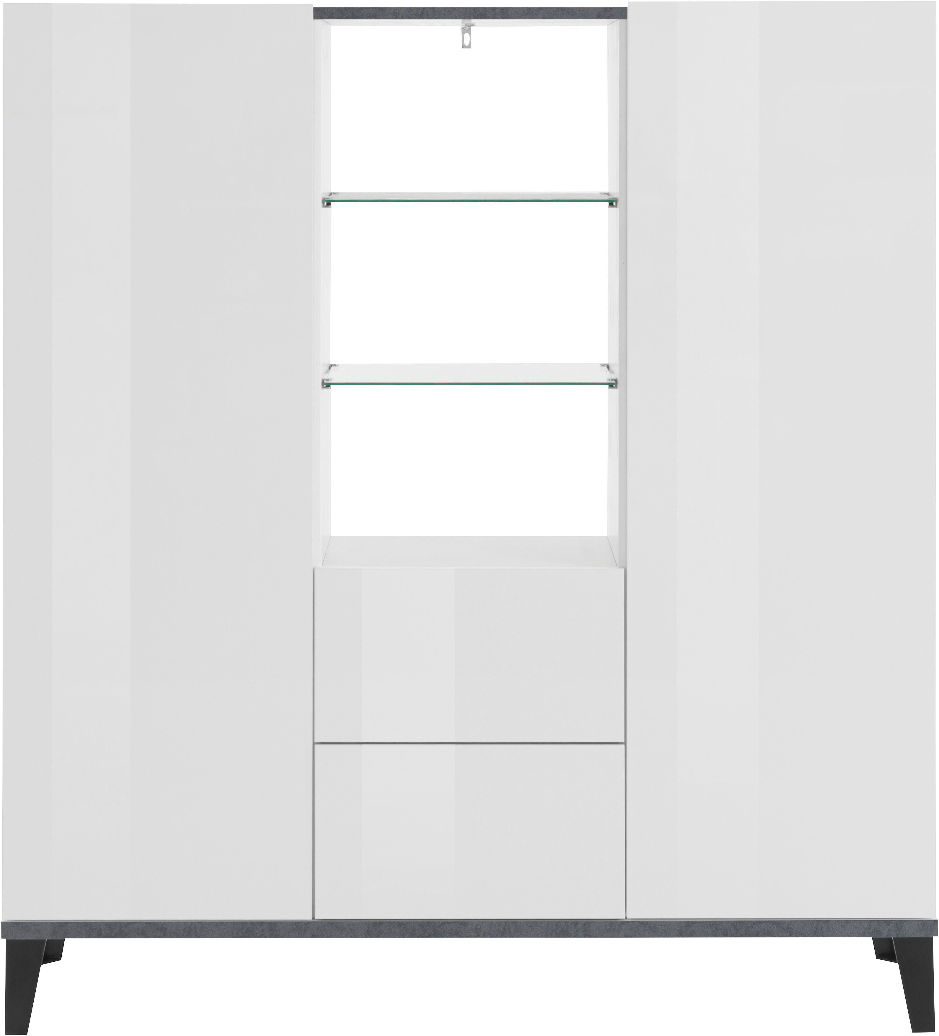 INOSIGN Highboard SUNRISE Breedte 120 cm highboards wit