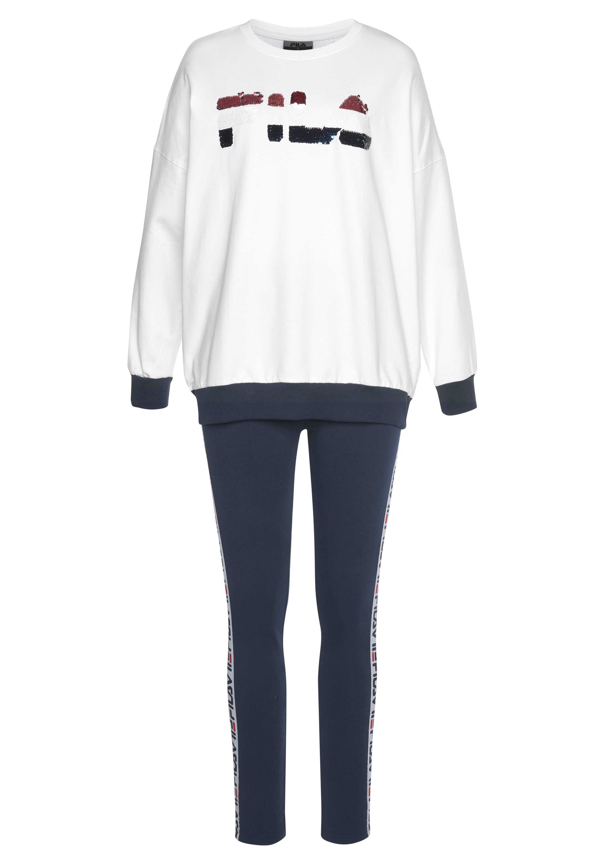 Fila Loungepak met pailletten-logo-motief (set, 2-delig, 1 stuk)