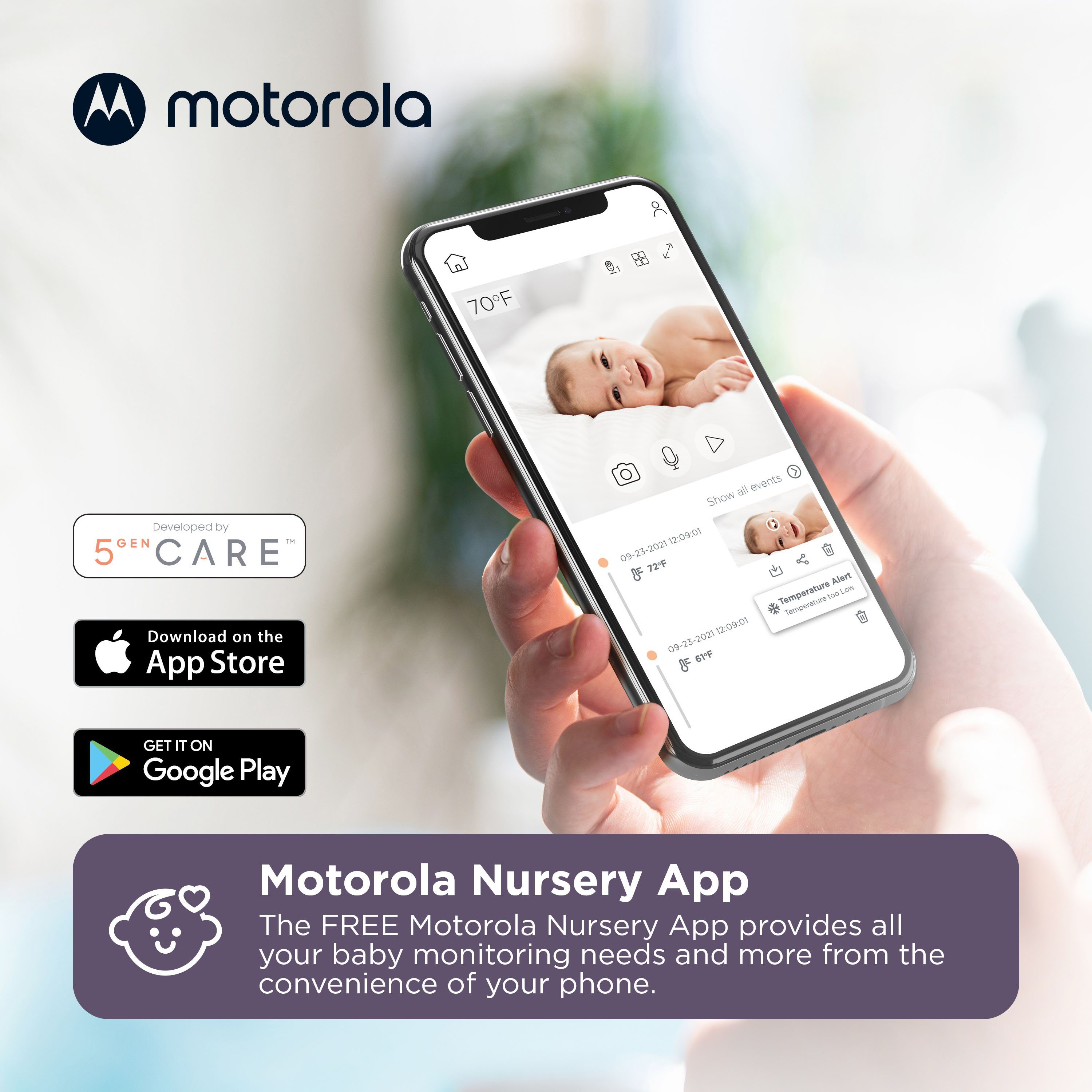 Motorola Babyfoon Video Nursery PIP 1010 Connect WiFi