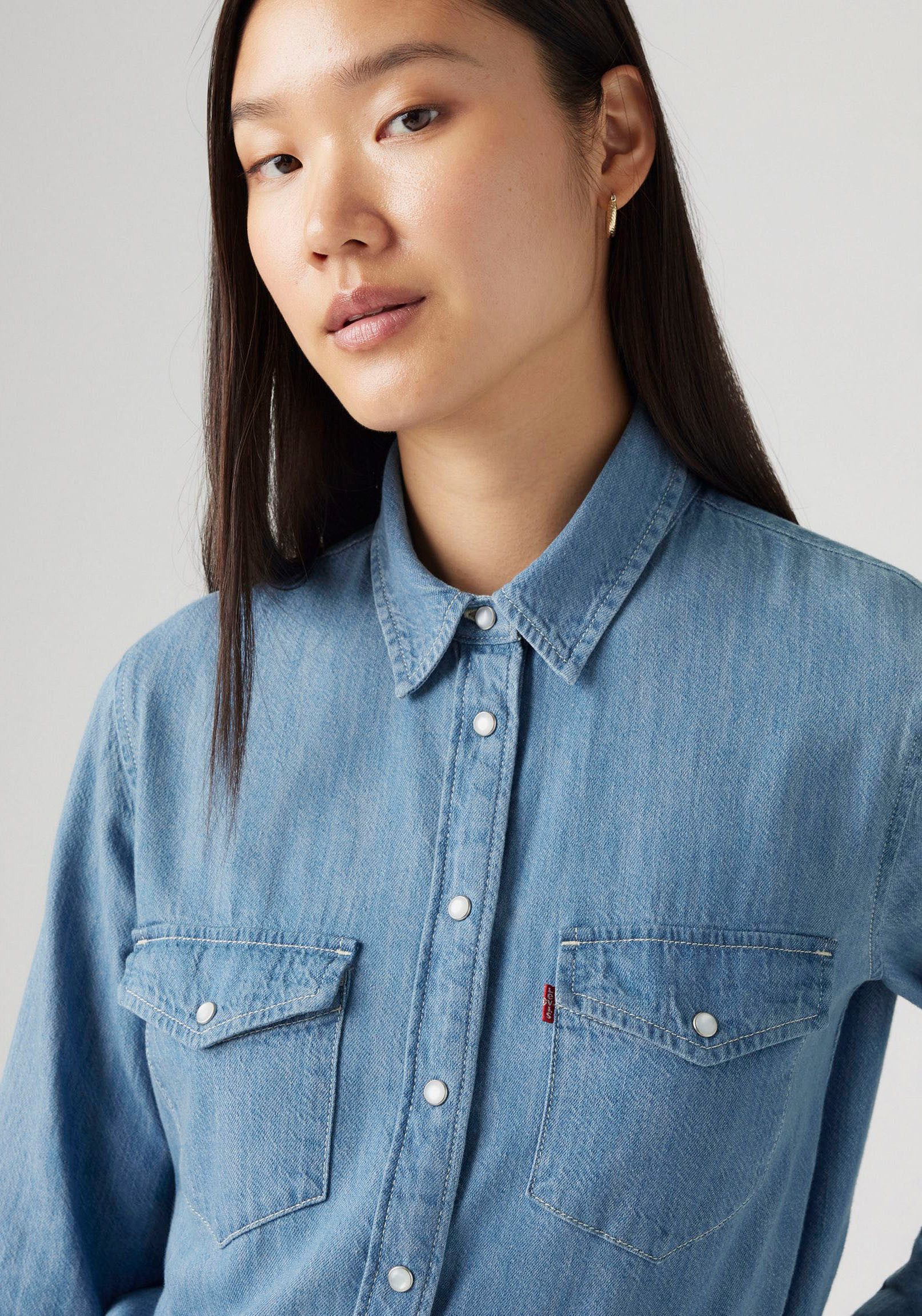 Levi's® Jeans blouse ESSENTIAL WESTERN met borstzakken met drukknopen