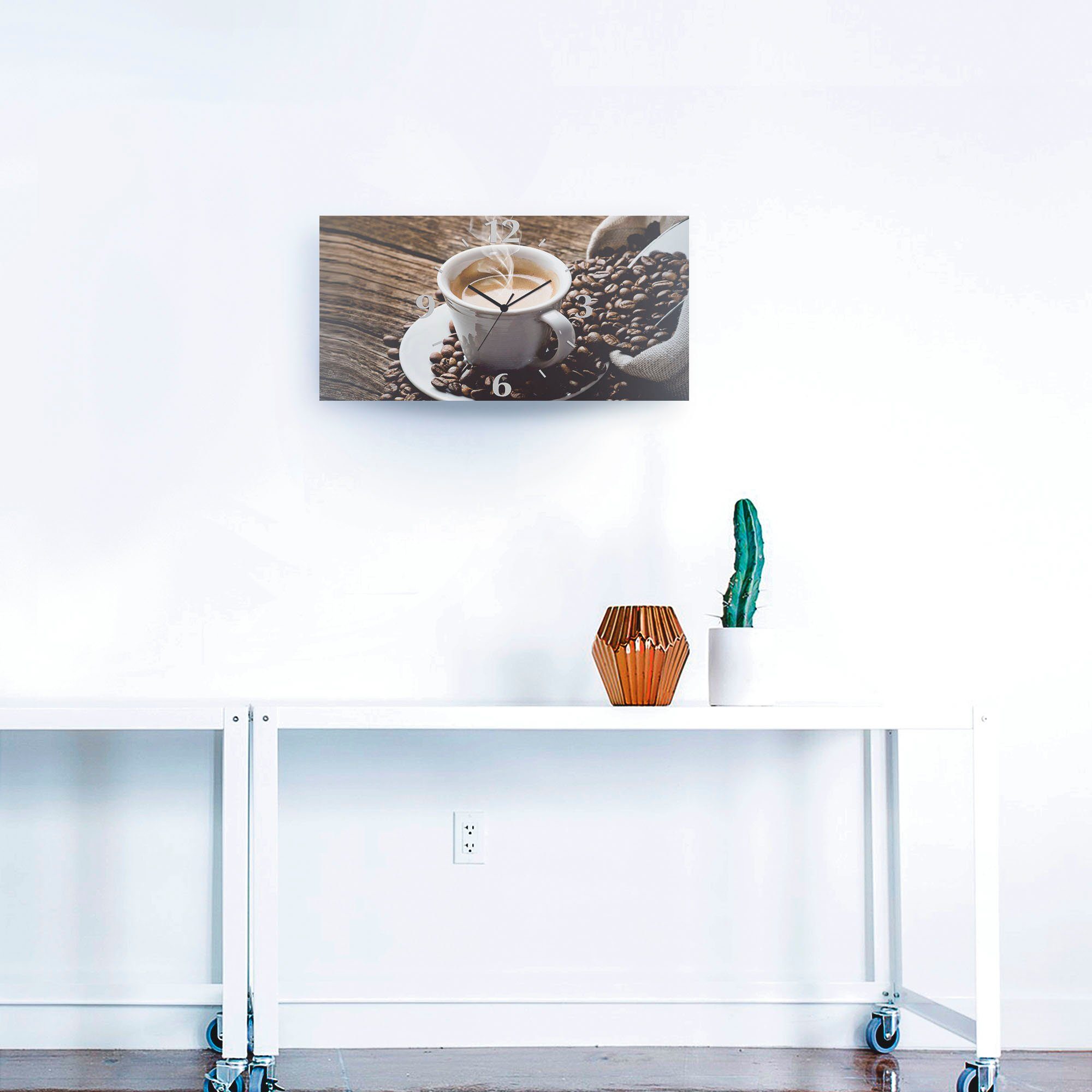 Artland Wandklok Hete koffie - hete koffie 3d-look geschulpt, met kwarts- of radiografisch uurwerk, verschillende maten
