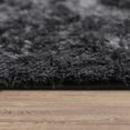 paco home hoogpolig vloerkleed silky 591 unikleurig, bijzonder zacht en behaaglijk, ideaal in de woonkamer  slaapkamer zwart