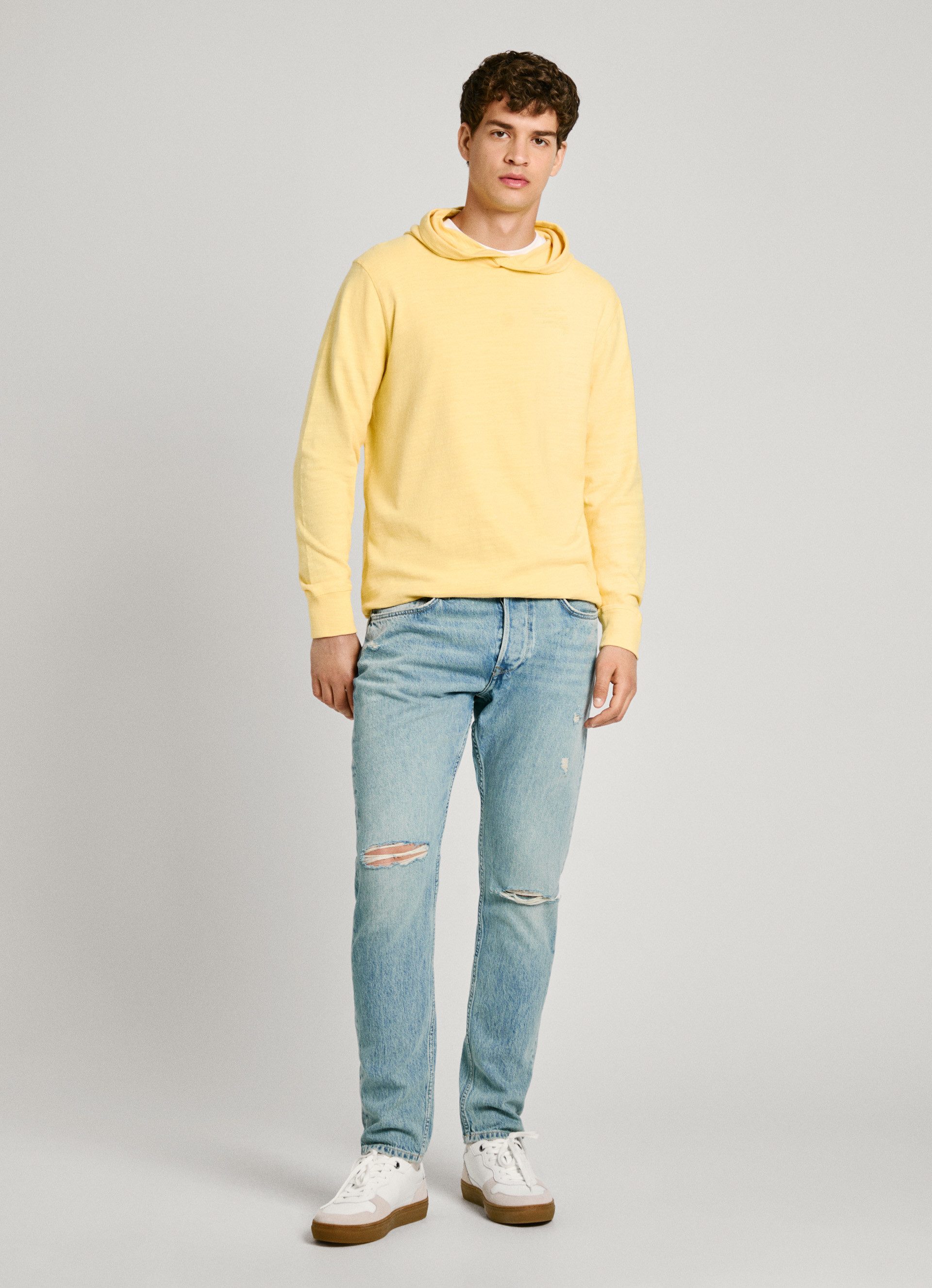 Pepe Jeans Capuchonshirt ABRAHAM met verstelbare band aan de zoom