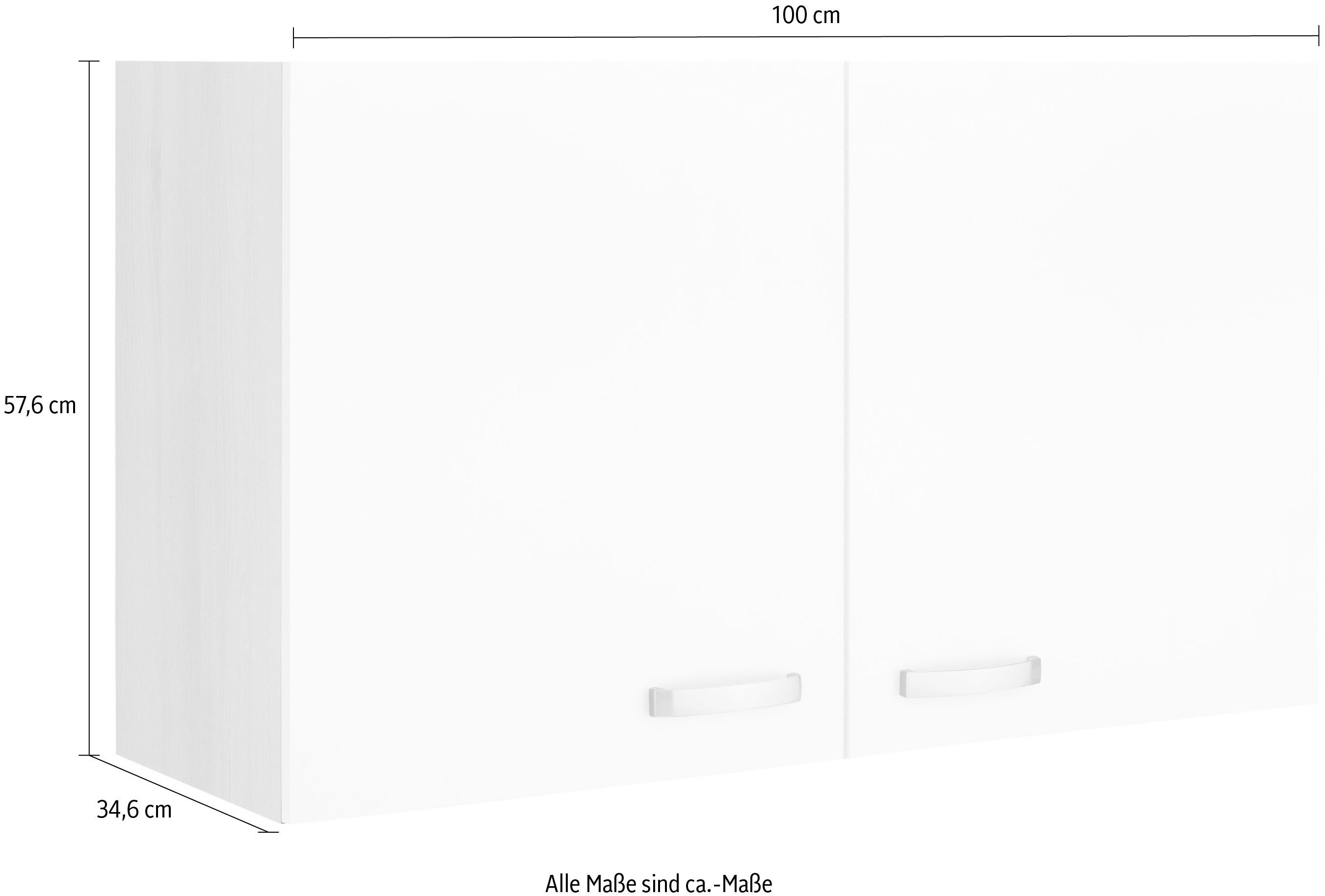OPTIFIT Hangend kastje Faro , met metalen handgrepen, breedte 100 cm