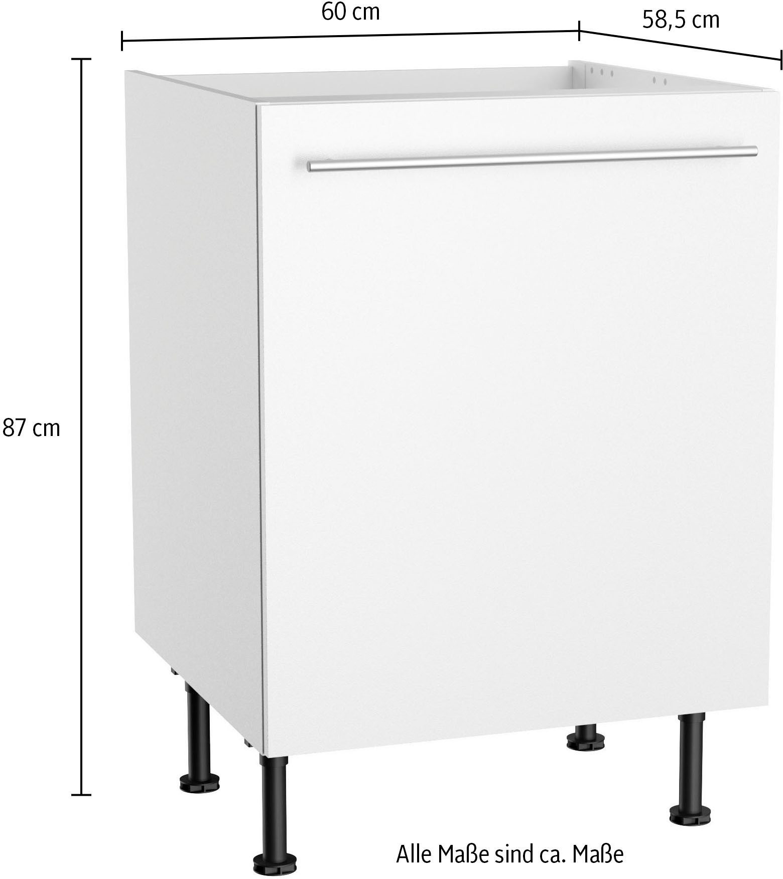 OPTIFIT Gootsteenkast Bern2 Breedte 60 cm, 1 deur