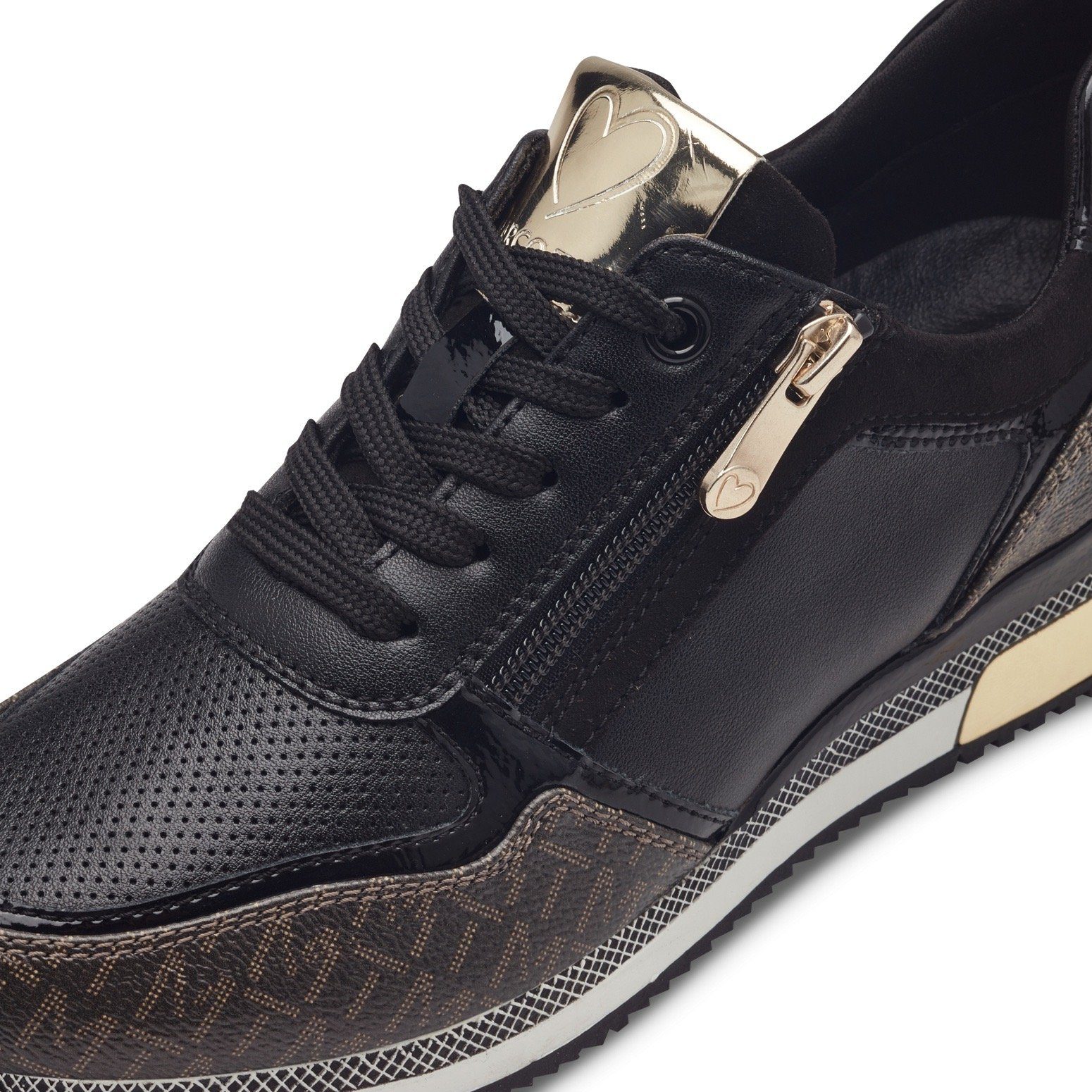 Marco Tozzi Sneakers met zijrits, vrijetijdsschoen, lage schoen, veterschoen