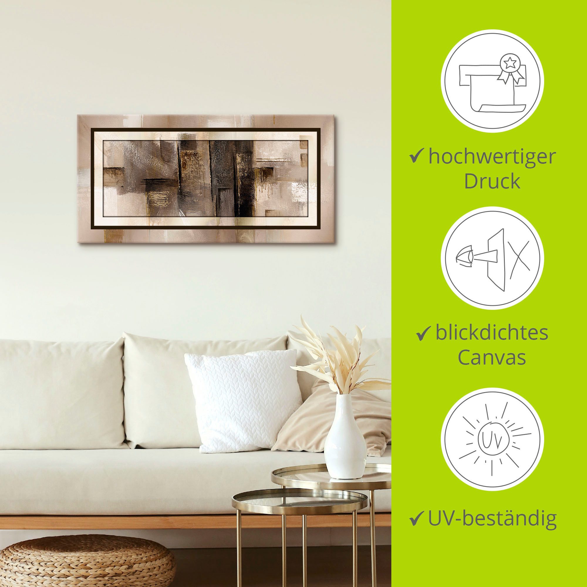 Artland Artprint Vierkanten - abstract 1 als artprint van aluminium, artprint voor buiten, artprint op linnen, poster in verschillende maten. maten