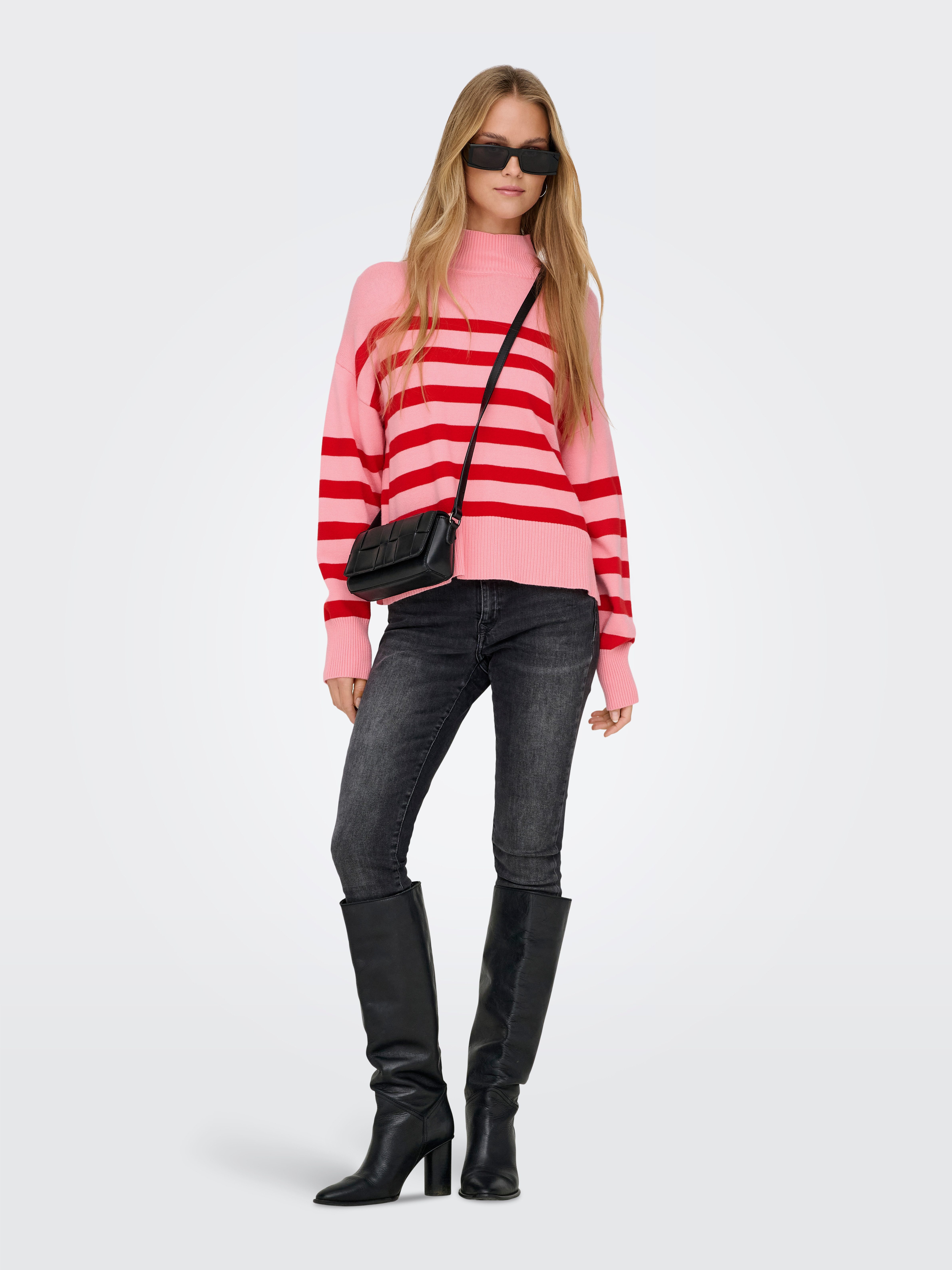 Only Trui met staande kraag ONLBARI L/S HIGHNECK KNT