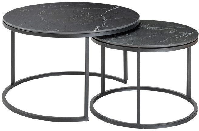 Paroli Salontafel Glanzende keramische oppervlakte, bijzettafel (set, 2 stuks)
