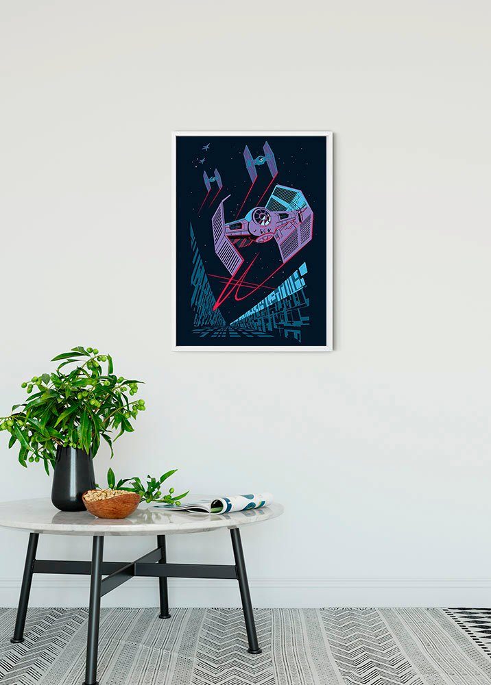 Komar Wanddecoratie Star Wars Classic Vector TIE-Fighter Wanddecoratie voor de kinderkamer - zonder lijst (1 stuk)