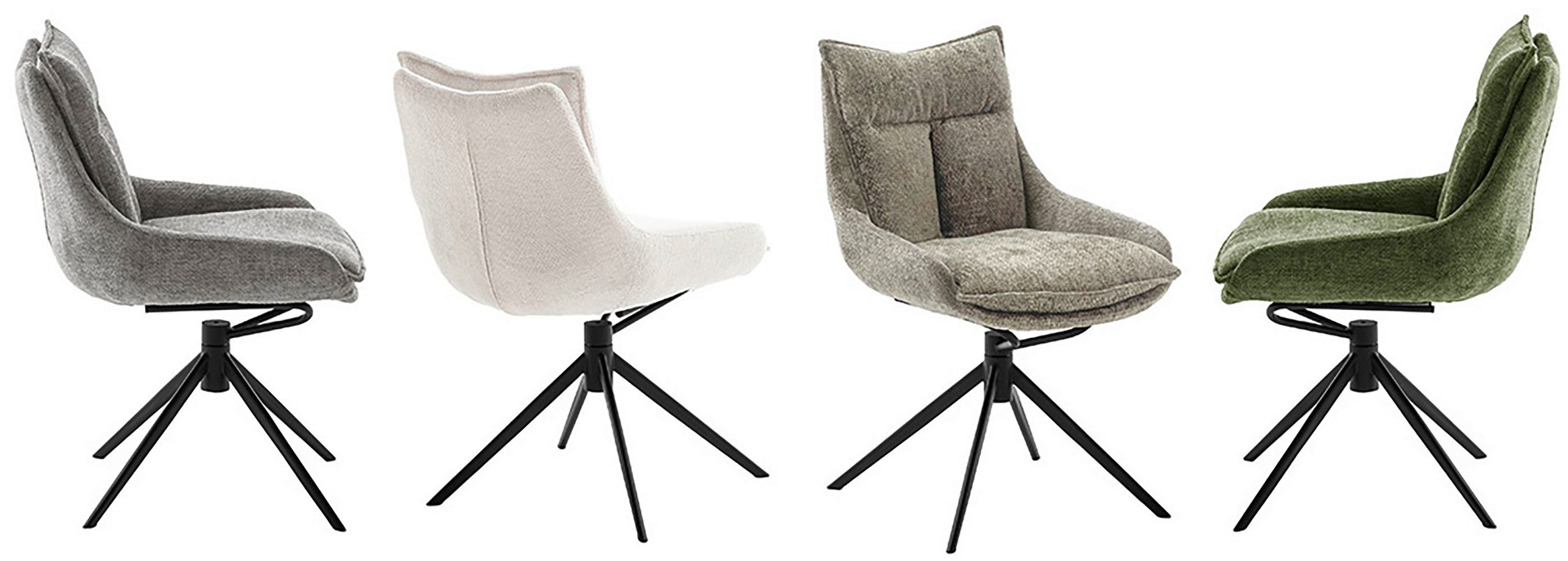 MCA furniture Eetkamerstoel (2-set), draaibaar 360°, draai- & schommelfunctie, belastbaarheid 120 kg