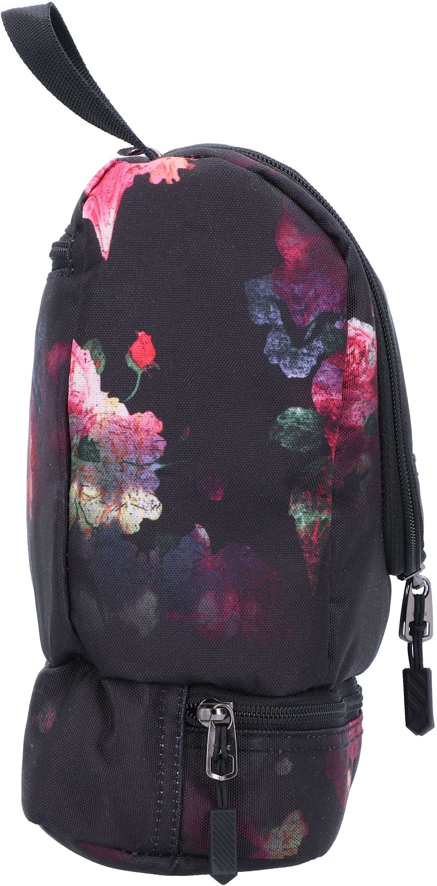 NITRO Toilettas Travel Kit, Black Rose Daypack, streetpack in retro-stijl, alledaagse rugzak, schoolrugzak