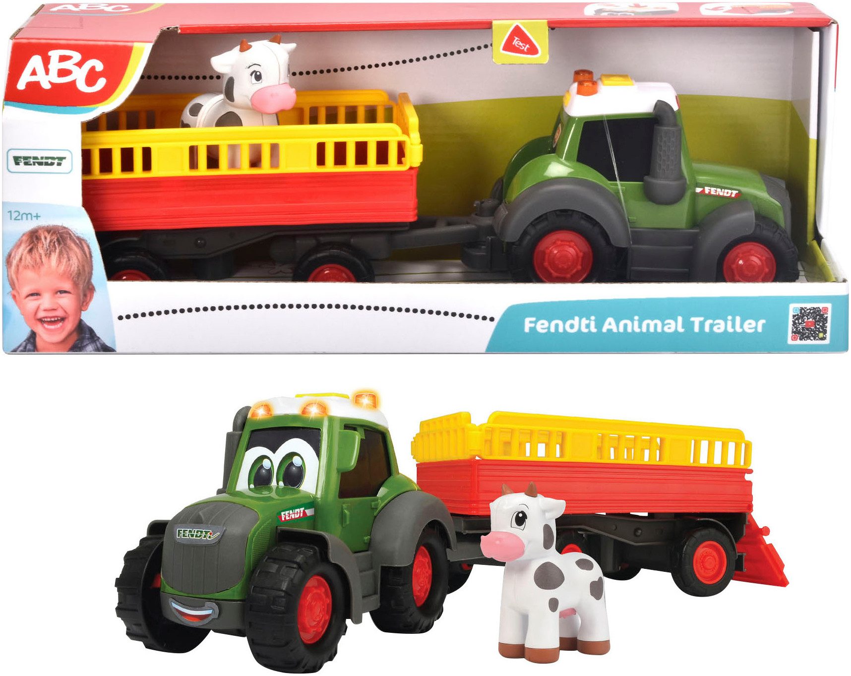 ABC Speelgoed-tractor ABC Fendti animal trailer