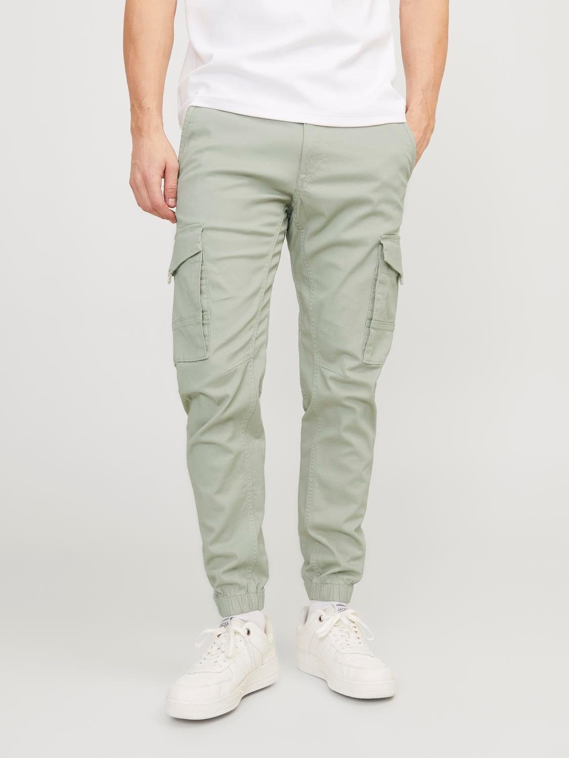 JACK & JONES PANTS STUDIO slim fit cargo broek JPSTPAUL desert sage