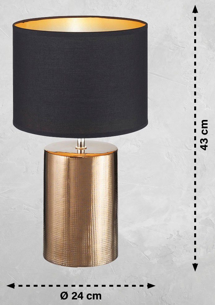 Honsel Leuchten Tafellamp Bronz extravagante materiaalcombinatie (1 stuk)