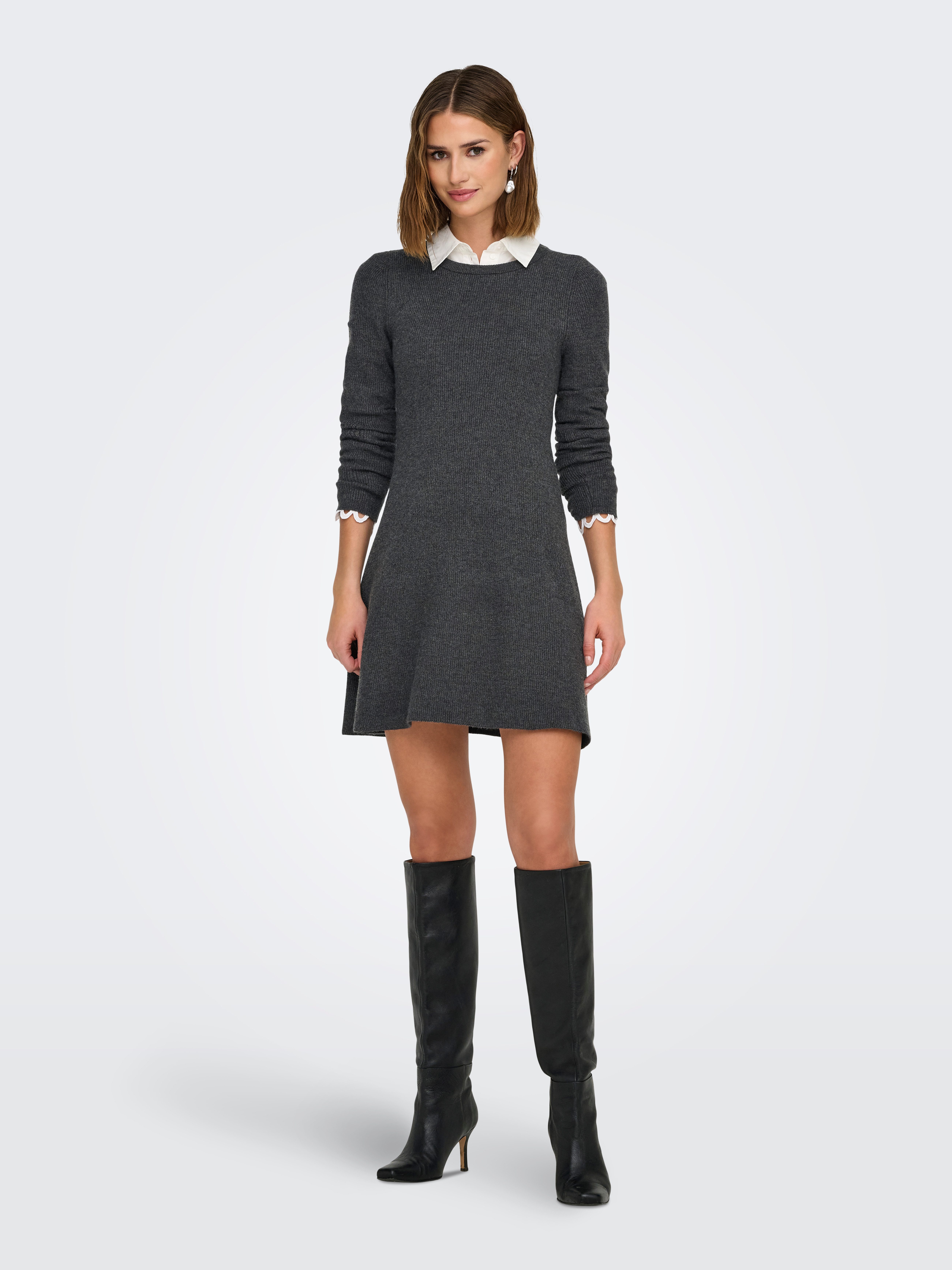 Only Midi-jurk ONLLATIA LS DRESS EX KNT