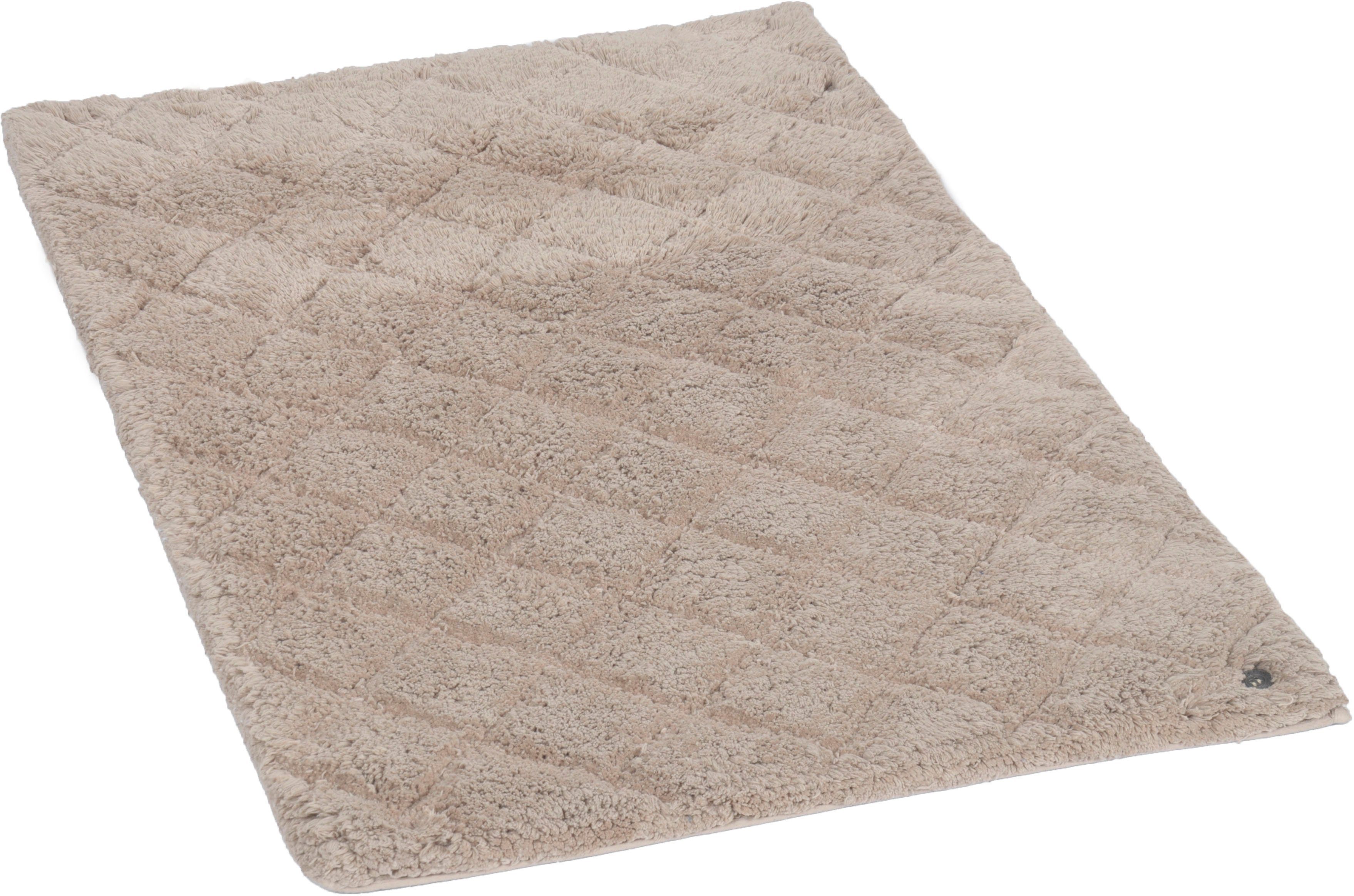 Badmat Cotton Diamond, TOM TAILOR, hoogte 20 mm, geschikt voor vloerverwarming