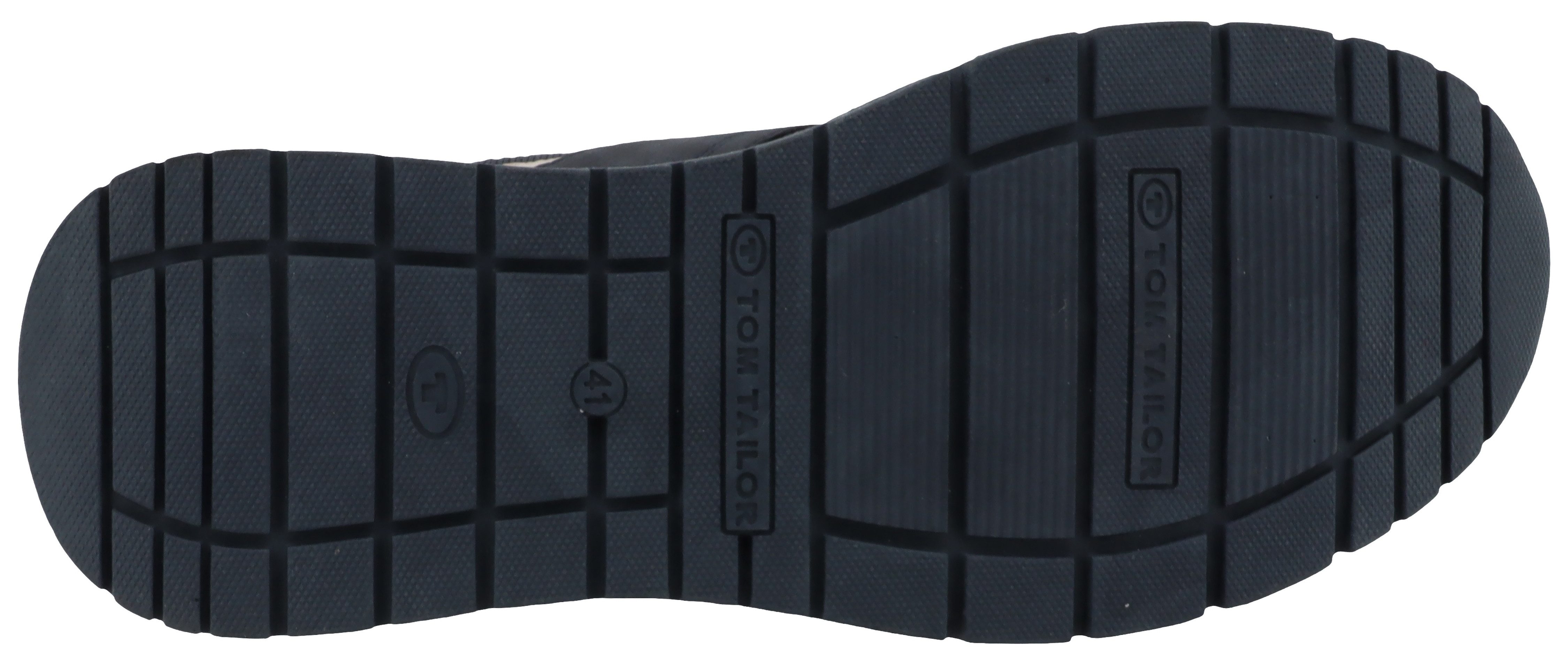 Tom Tailor Sneakers vrijetijdsschoen, lage schoen, veterschoen met contrast bies