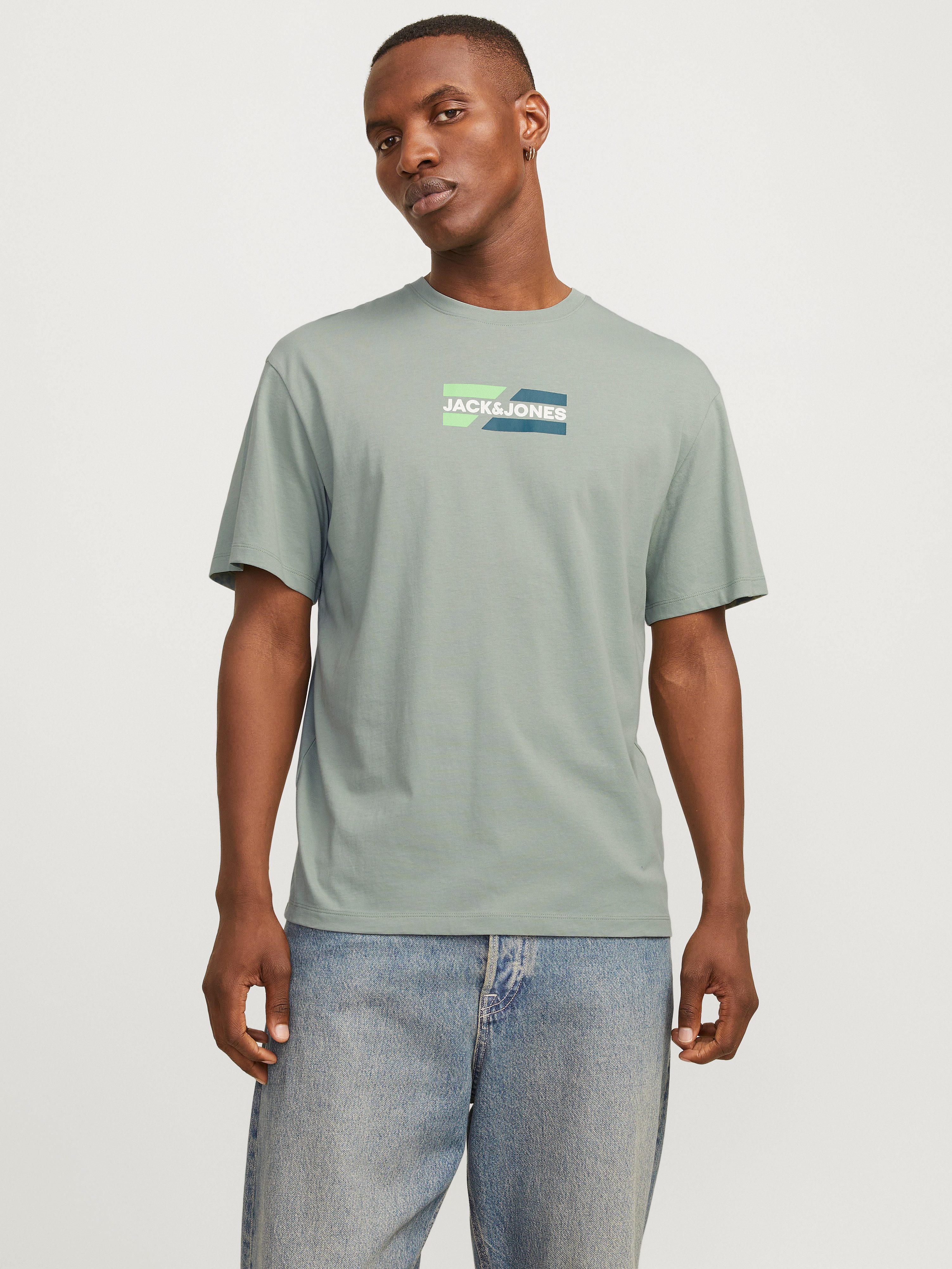 Jack & Jones Shirt met ronde hals JJECORP GRAPHIC TEE SS O-NECK NOOS