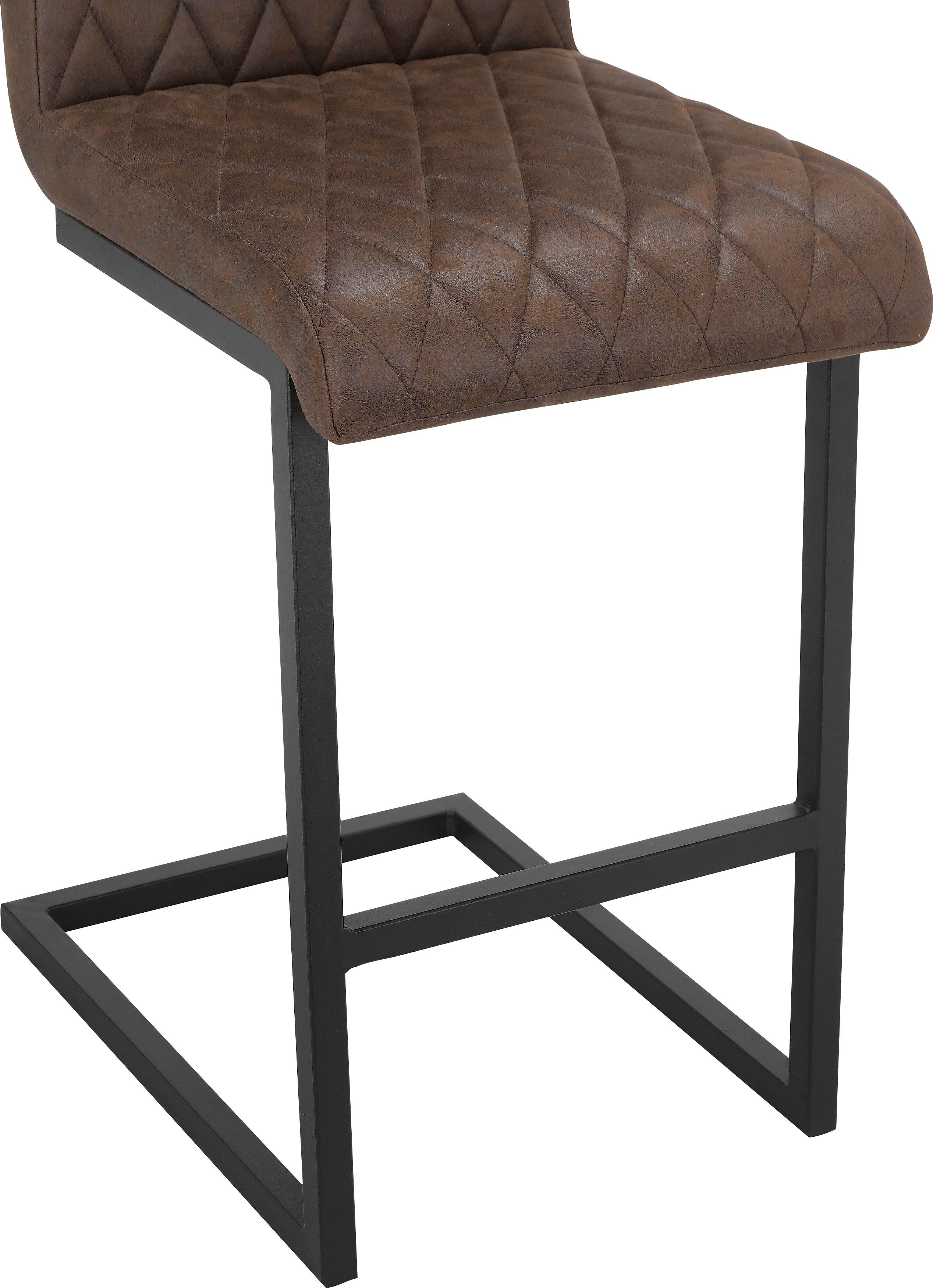 INOSIGN Bistrostoel Janelle Zacht verdikte zitting en rugleuning, naden aan de zitting en rugleuning, zithoogte 65 cm (2 stuks)