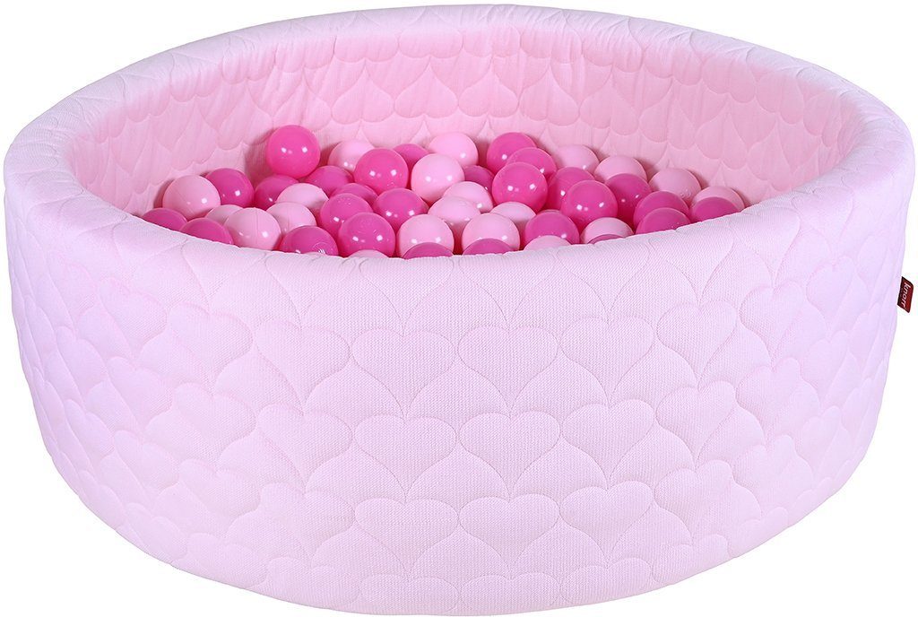 Knorrtoys® Ballenbak Cosy, heart rose met 300 ballen soft pink, made in europe