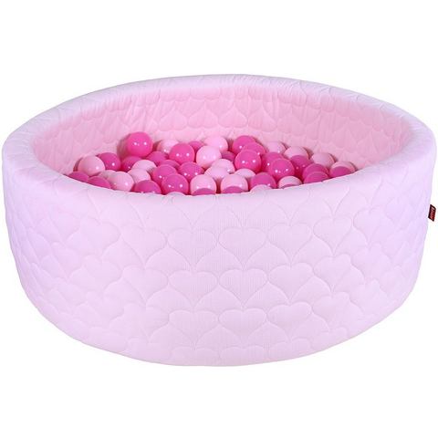 Knorrtoys® Ballenbak Cosy, heart rose met 300 ballen soft pink, made in europe
