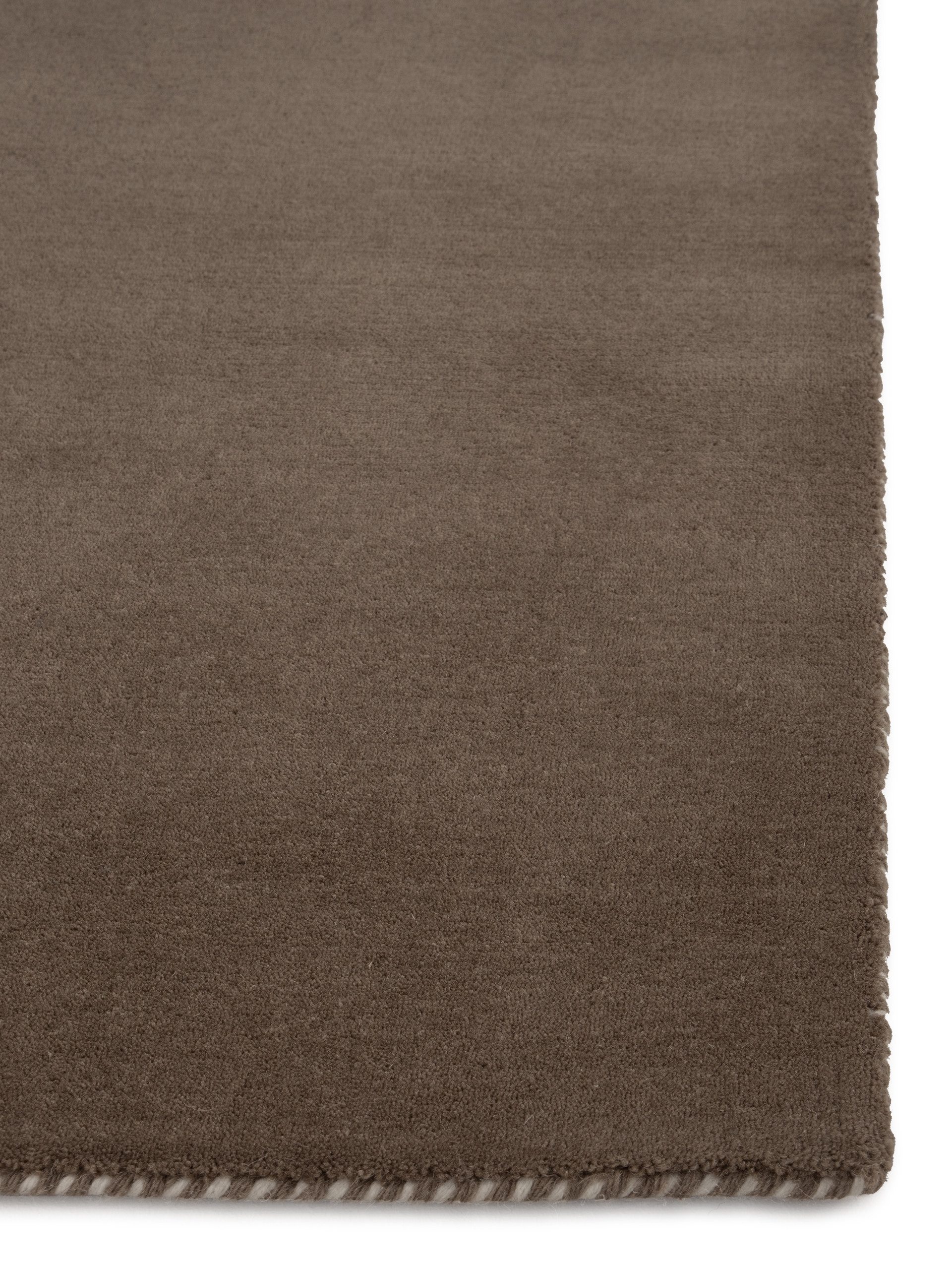 carpetfine Wollen kleed Gabbeh Lola Uni met natuurlijk plantaardig materiaal handgeweven, ook in rond