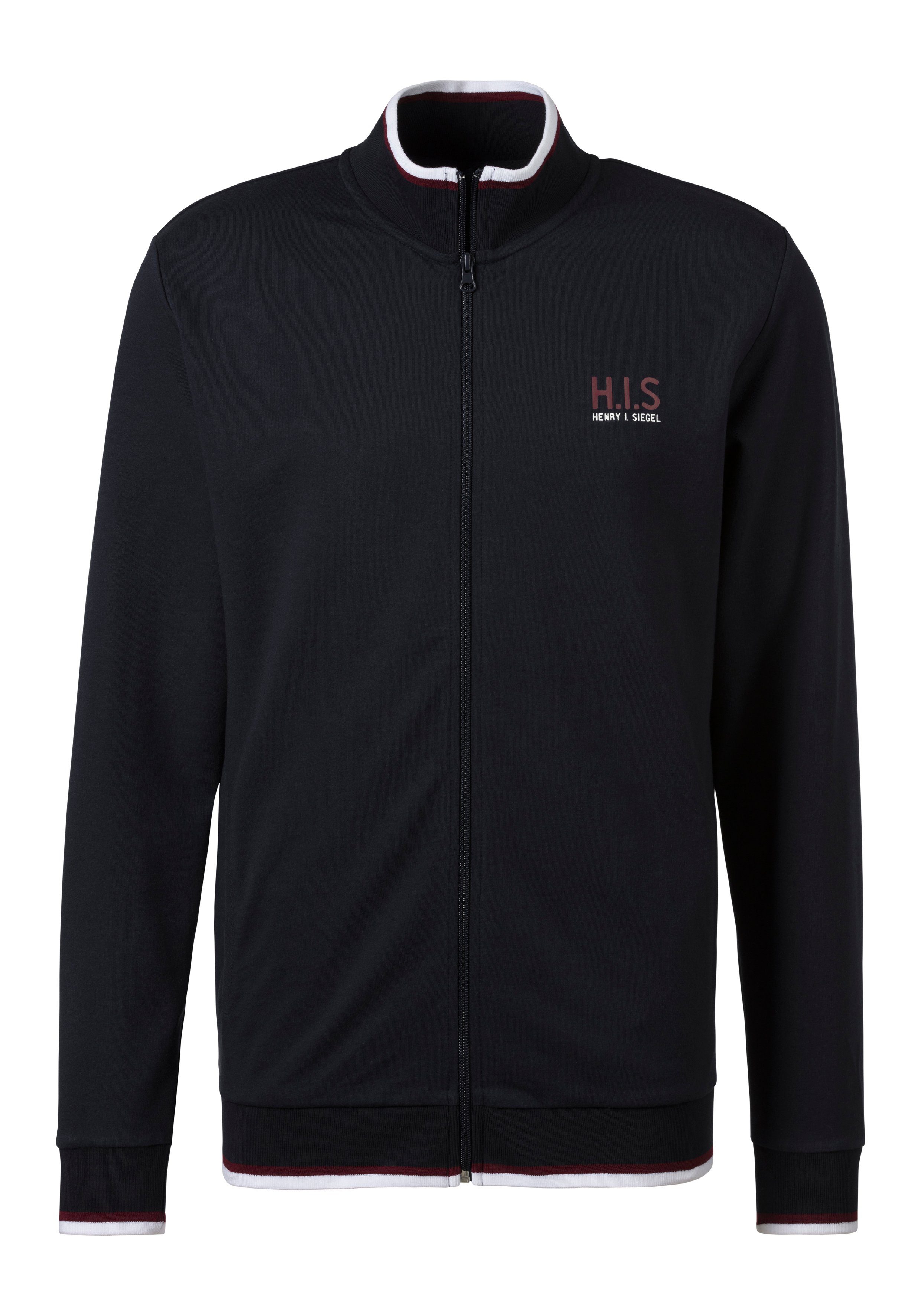 H.I.S Sweatvest Staande kraag met strepen