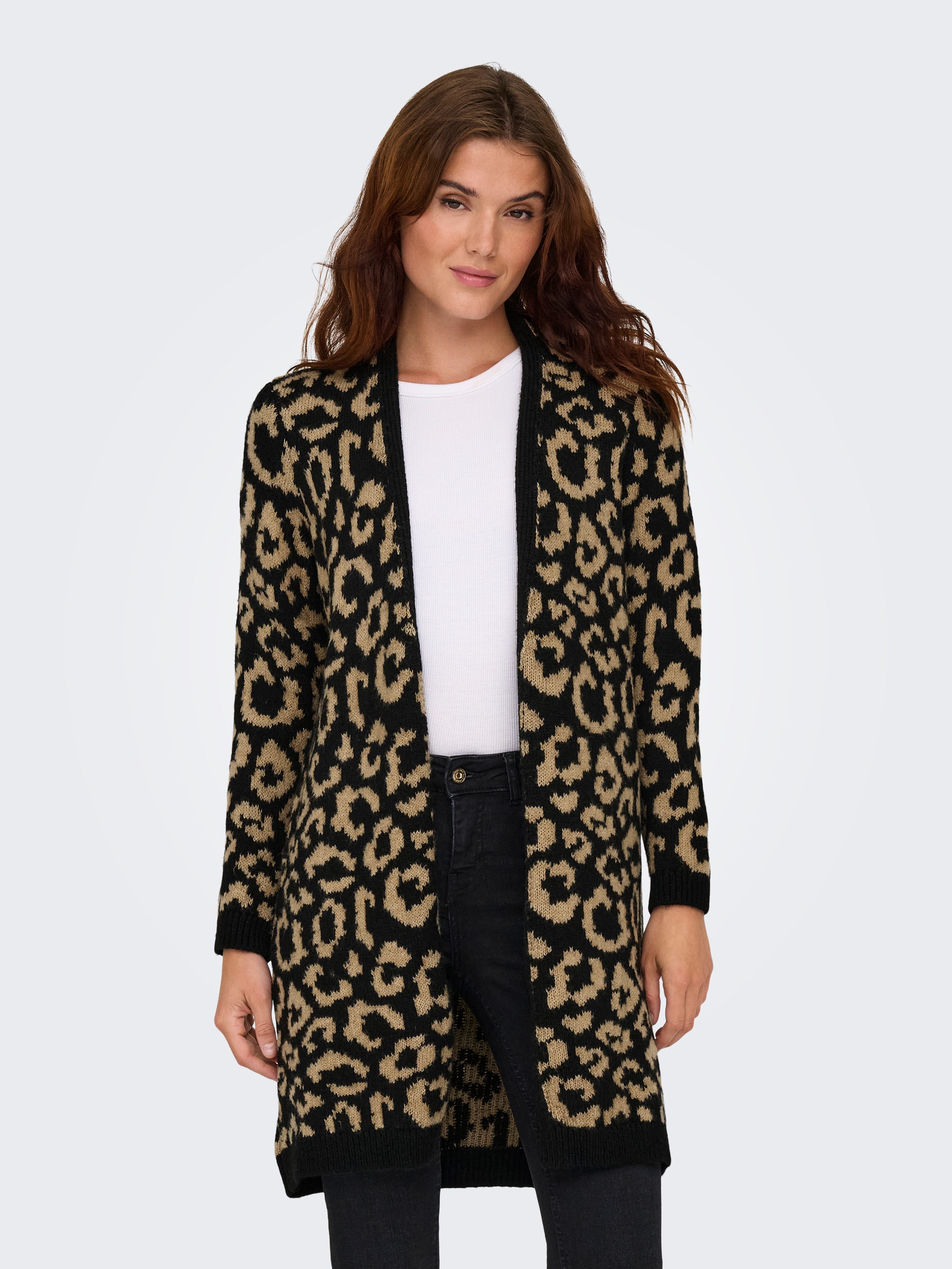 Only Vest ONLJADE ANIMAL AO LS CARDIGAN RP KNT