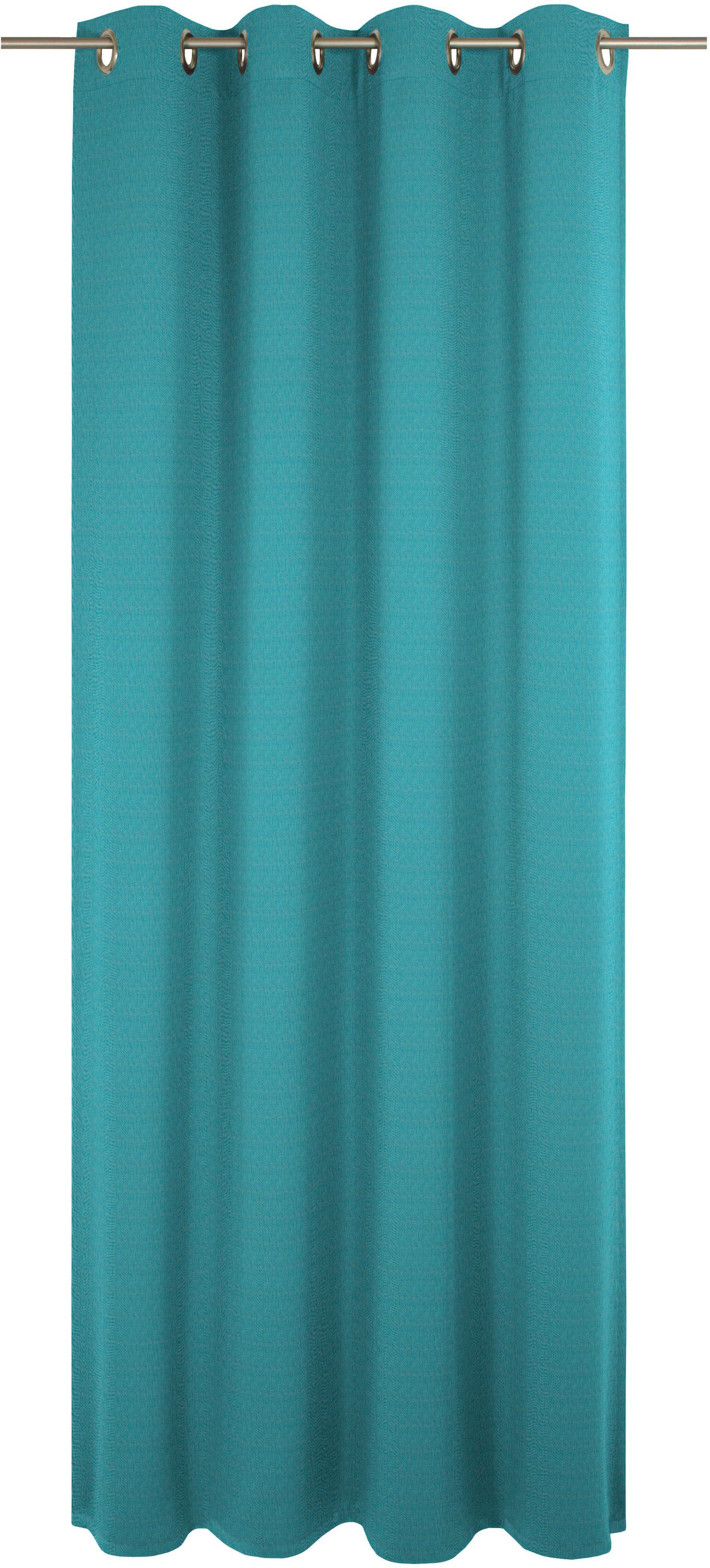 Wirth Gordijn Uni Collection (1 stuk) vitrage maat 142 cm x 285 cm blauw