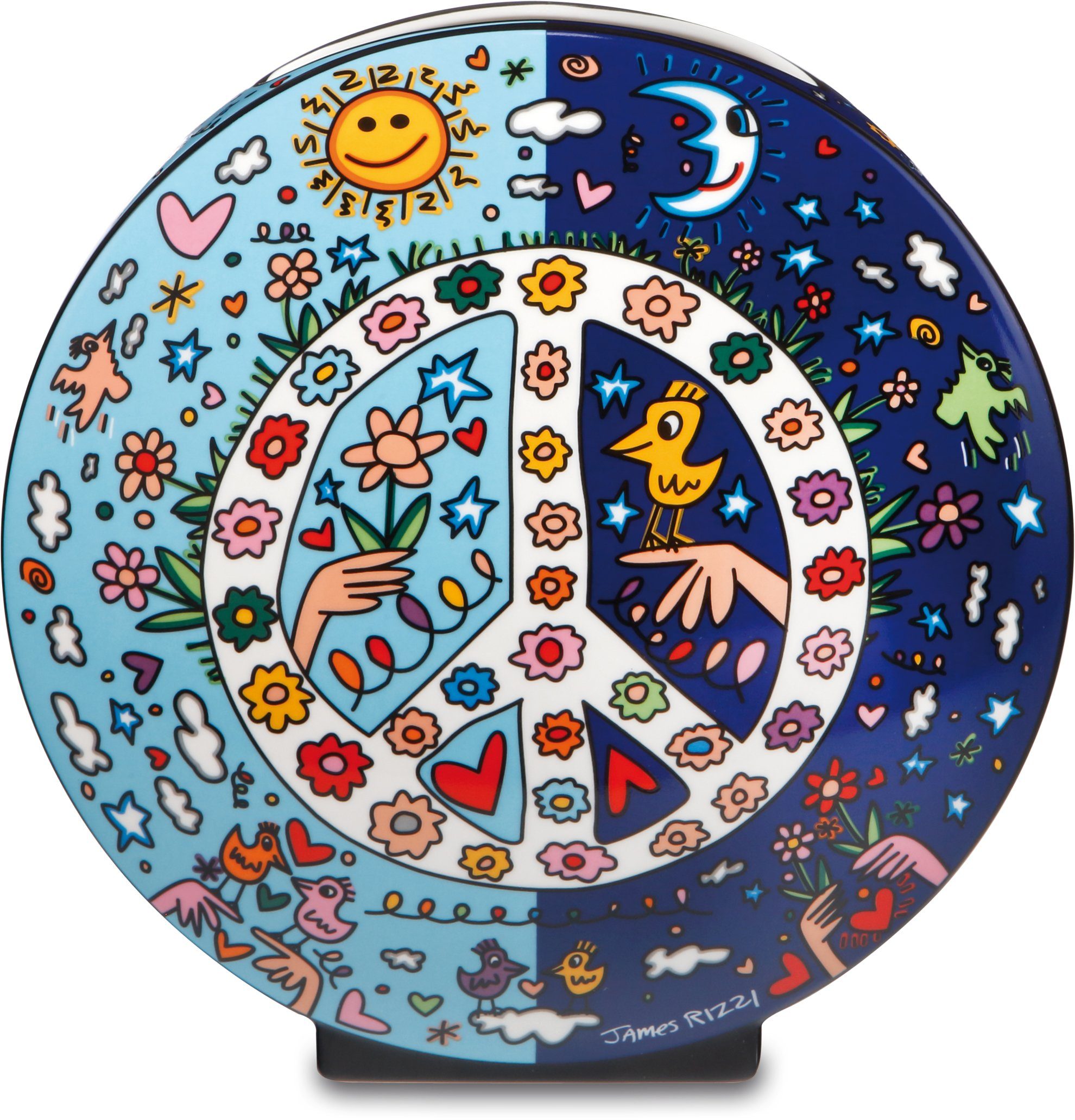 Goebel Tafelvaas Vase James Rizzi Give Peace a Chance (1 stuk)