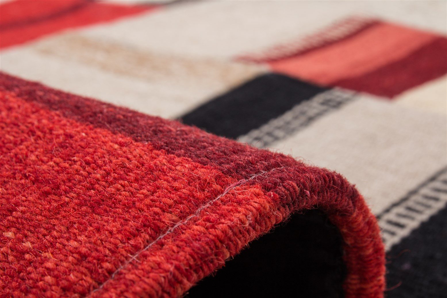 Kayoom Vloerkleed Radical 240 Handgeweven jacquard-kilim, hoogwaardige materiaalcombinatie