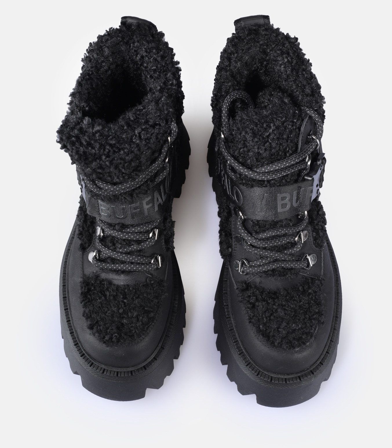 Buffalo Plateaulaarsjes Aspen Com Mid Warm Winterboots, veterboots, enkellaarsje met knuffelige warme voering
