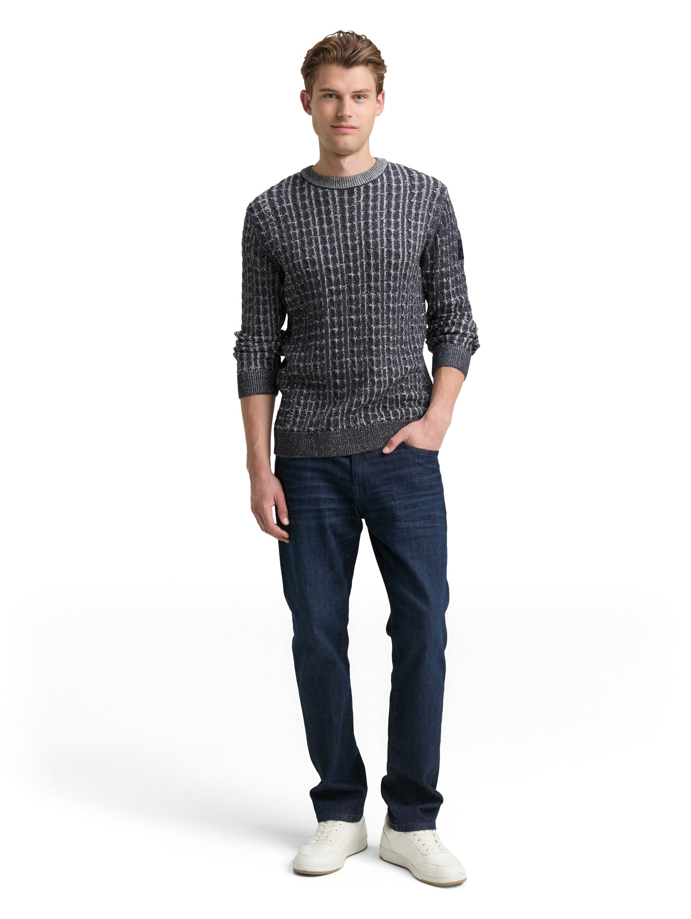 Tom Tailor Trui met ronde hals met ribboorden